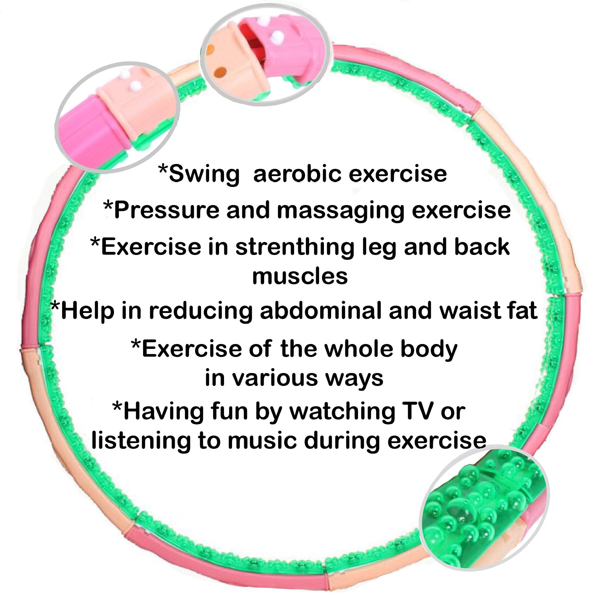 3.1kg Weighted Exercise Hula Hoop for Adults - Advanced Fitness Workout for Core Strength & Weight Loss - Perfect for Home Gym, Outdoor Training & Toning