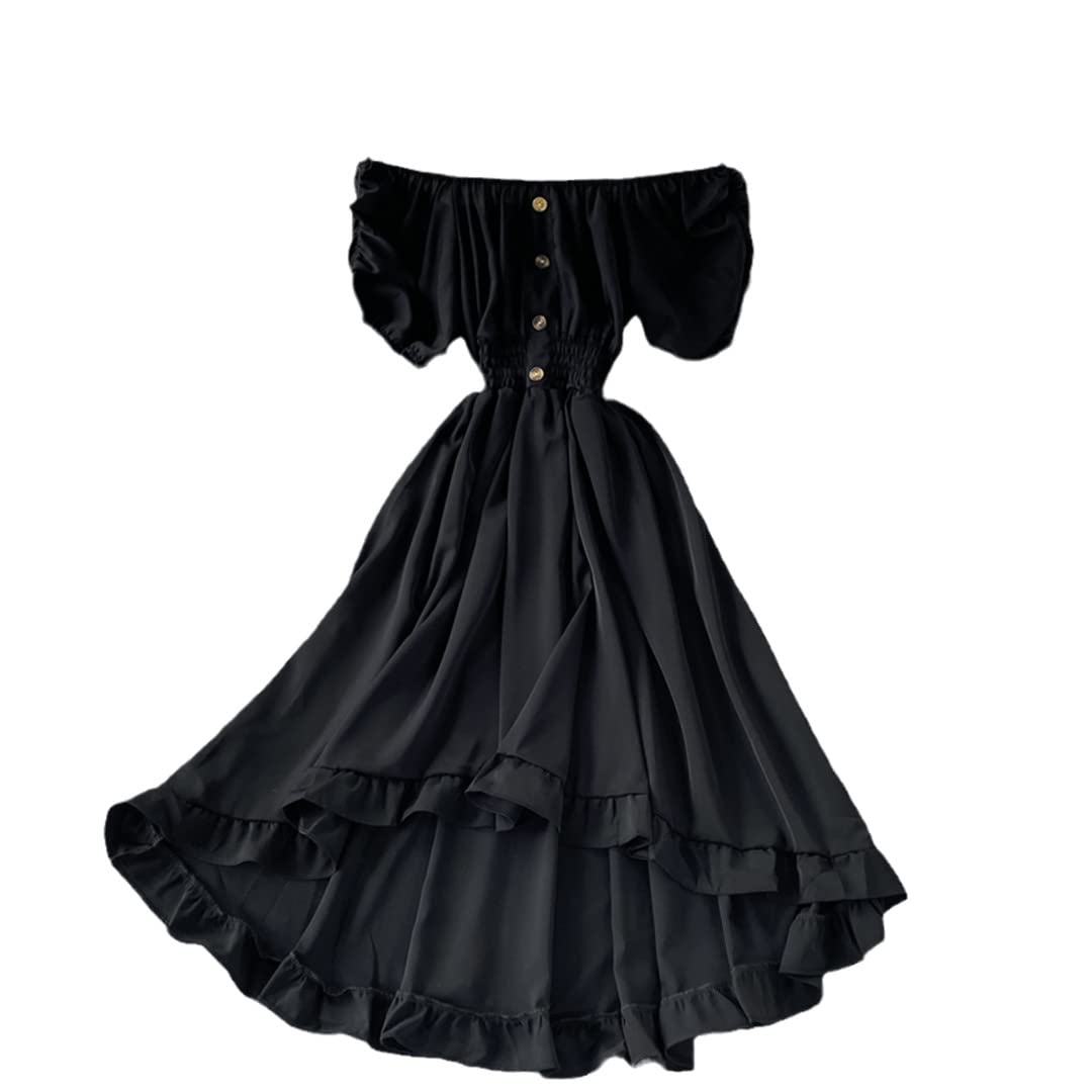 Women's Asymmetric Summer Party Dresses - Flowy Beach Resort Dress for Vacation, Poolside, and Evening Events