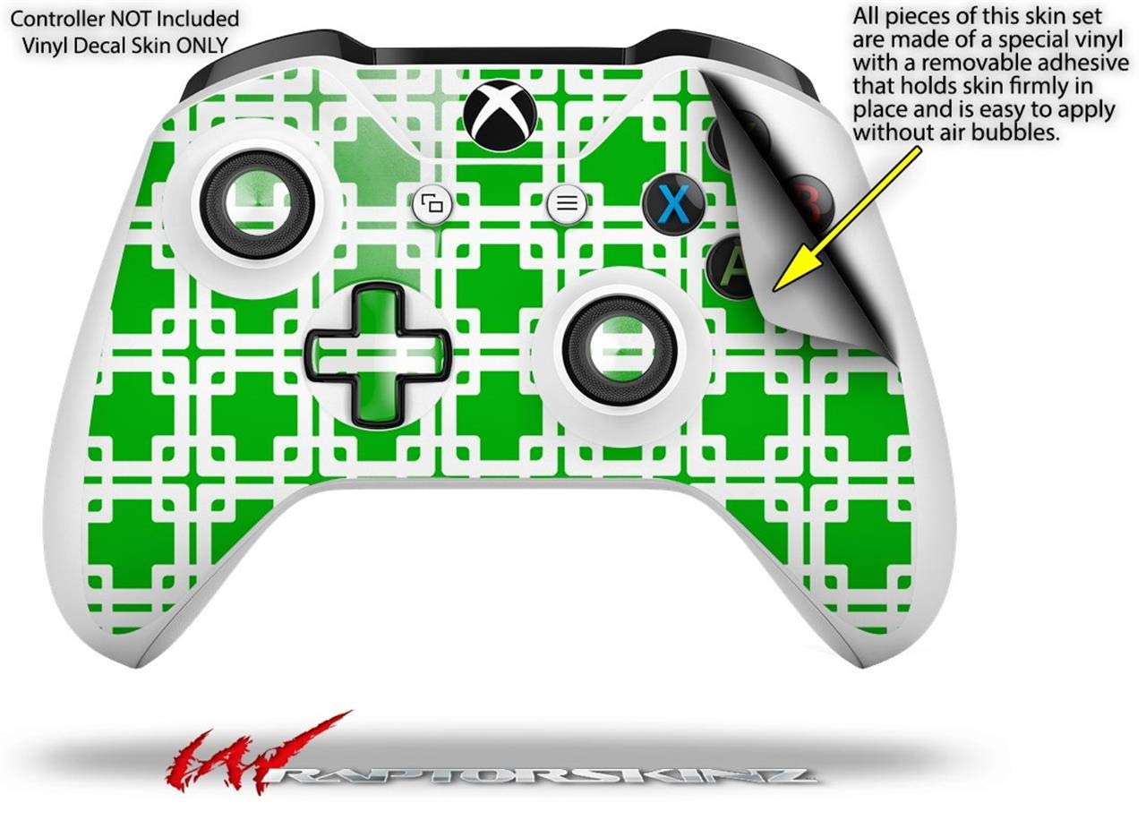 XBOX One S/X Controller Vinyl Skin Wrap - Boxed Green for Gaming & Protection