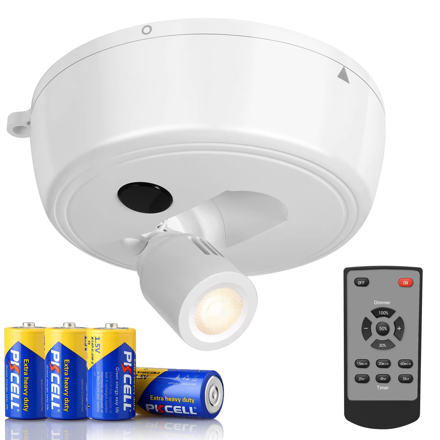 Wireless LED Picture Light with Remote - Battery Powered Artwork Lighting for Paintings, Spot Lights for Indoor Use, Puck & Closet Lights - Perfect for Galleries, Museums, and Home Decor