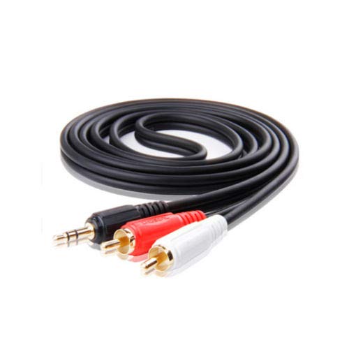 3.5mm to 2 RCA Audio Cable - High Quality Stereo Y-Cord for Behringer Pro Mixer DX2000USB/VMX1000USB DJ Equipment - Perfect for Home Theater, Car Audio & Professional DJ Setups
