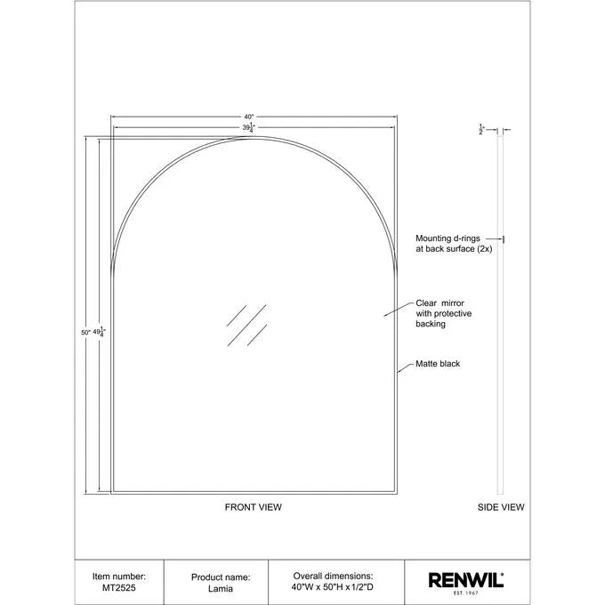 Lamia Mirror - Elegant Wall Mirror for Home Decor, Bedroom, Living Room & Bathroom | Perfect for Modern Interior Design & Selfie Background