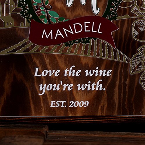 Teals Prairie & Co. Personalized Wine Cork Shadow Box Display - Free Stainless Steel Cork Screw Included - Perfect for Anniversary Gifts, Wedding Favors & Home Bar Decor