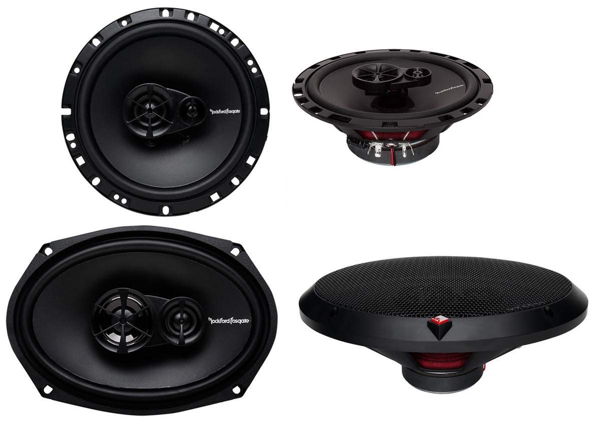Rockford Fosgate R169X3 6x9 260W 3-Way Coaxial Car Speakers & R165X3 6.5