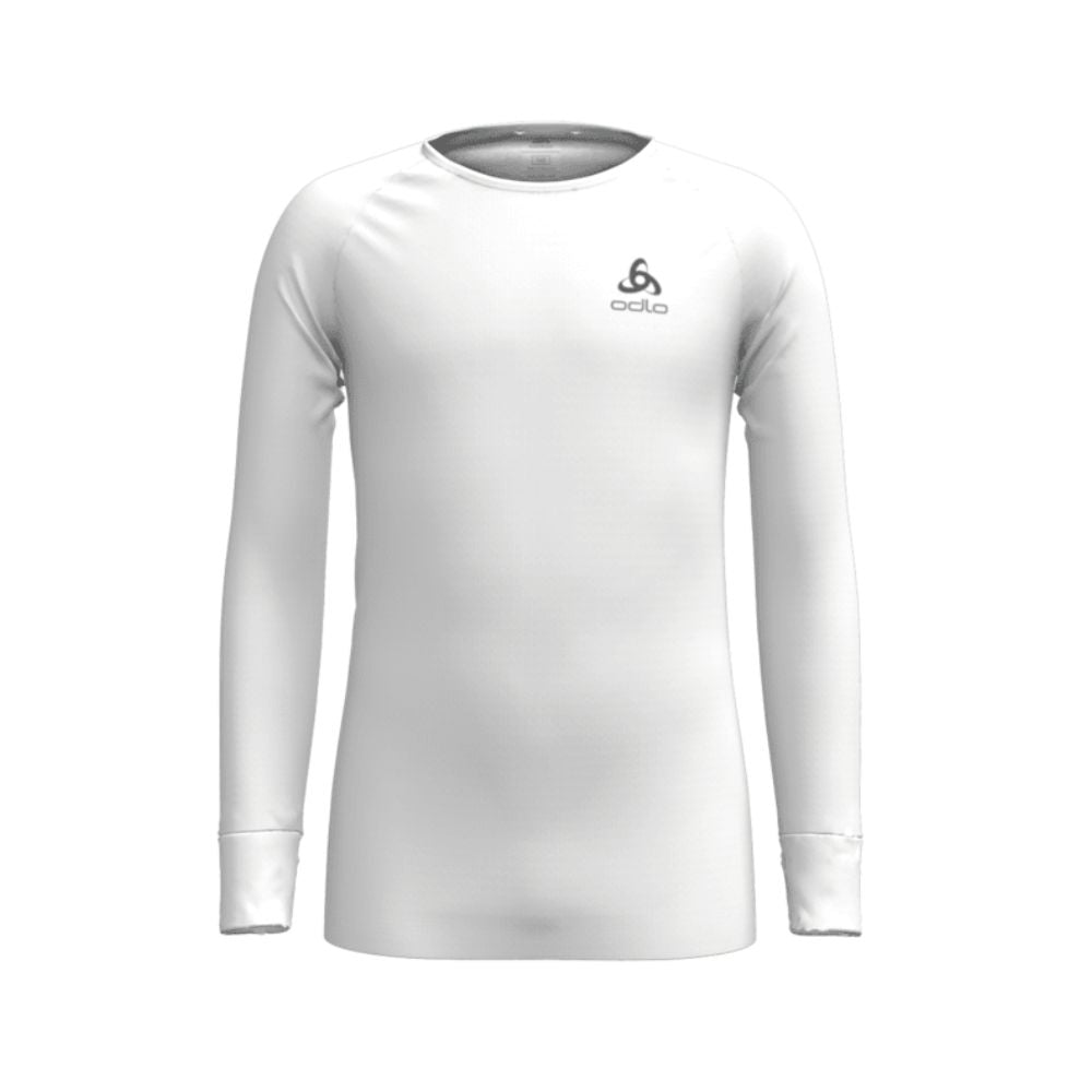 Odlo Kids Active Thermal Crew Top - Warm Long Sleeve Baselayer Shirt for Boys & Girls - Perfect for Winter Sports, Outdoor Activities & Cold Weather Layering