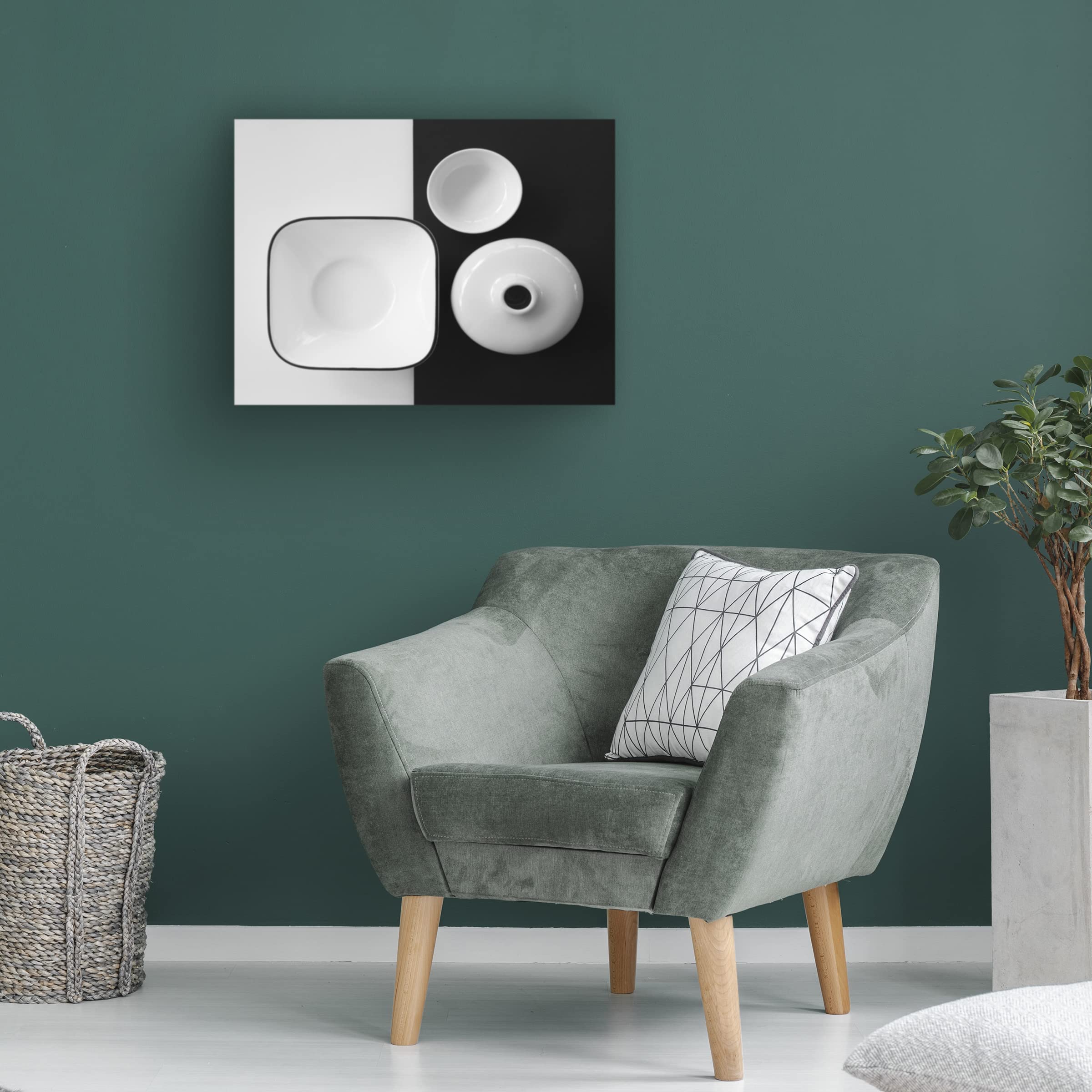 Trademark Fine Art 'Simplicity' Canvas Wall Art by Jacqueline Hammer - Modern Abstract Painting for Living Room, Bedroom & Office Decor