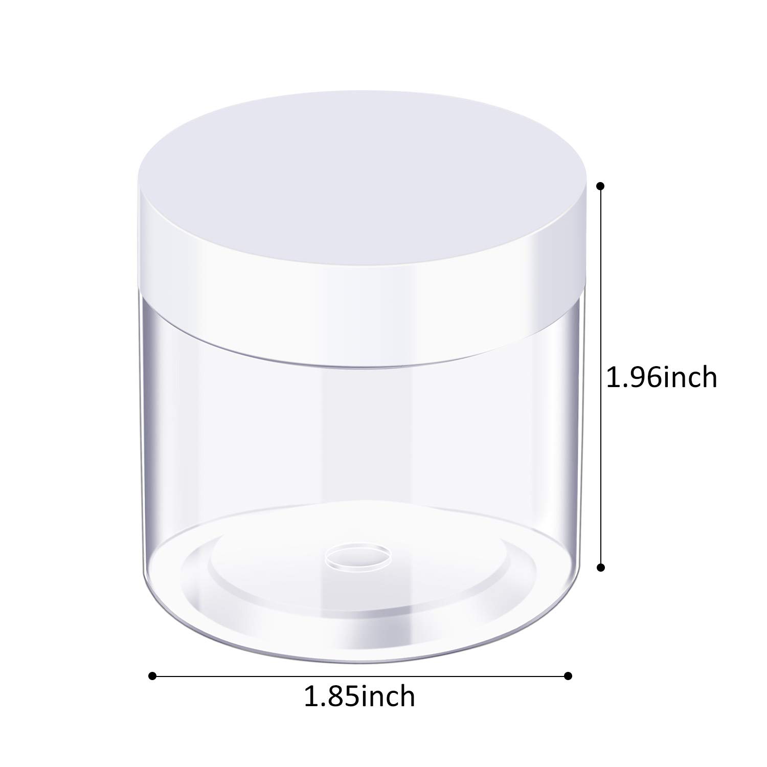 SATINIOR 36-Piece Clear Plastic Jars with Lids - 3 oz Airtight Round Containers for Cosmetic Storage, Travel Toiletries, Creams & Makeup | Leakproof Small Jars for Lotions, Ointments, DIY Projects & Craft Supplies (Transparent) - Perfect for Home, Salon & Travel Organization