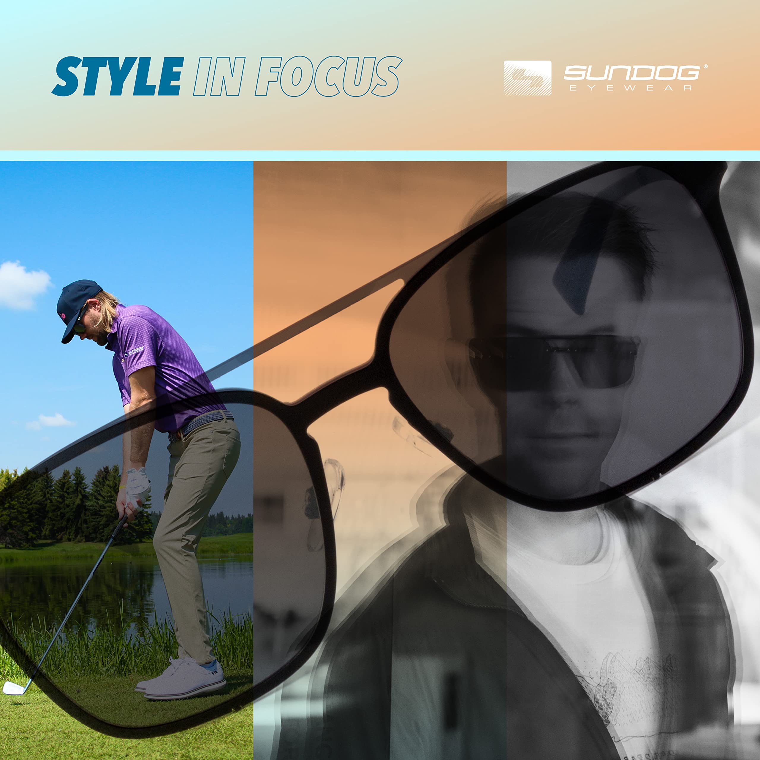 Sundog Incognito Rectangular Sunglasses for Men & Women - UV Protection, Polarized, Lightweight Black Frame - Perfect for Driving, Beach, and Outdoor Activities