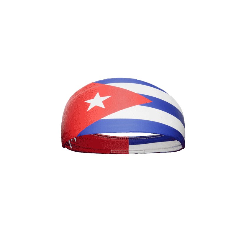 Cuba Flag Headband - Patriotic Hair Accessory for Women & Men - Perfect for Independence Day, Sports Events & Cuban Pride Celebrations