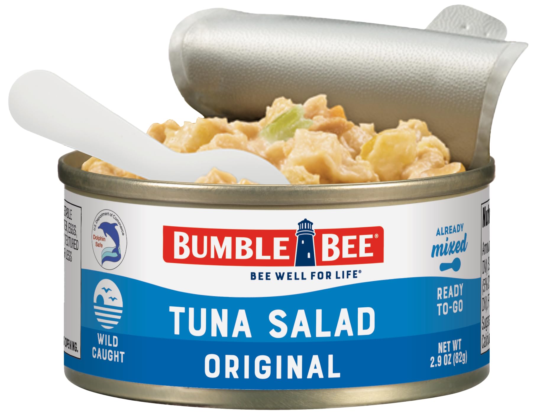 Bumble Bee Lunch On The Run Tuna Salad Kit with Crackers, Cookie & Peaches - 8.2 oz (Pack of 4) - Ready to Eat, Wild Caught Tuna - Shelf Stable, High Protein Snack for Office, School, Travel & Outdoor Activities