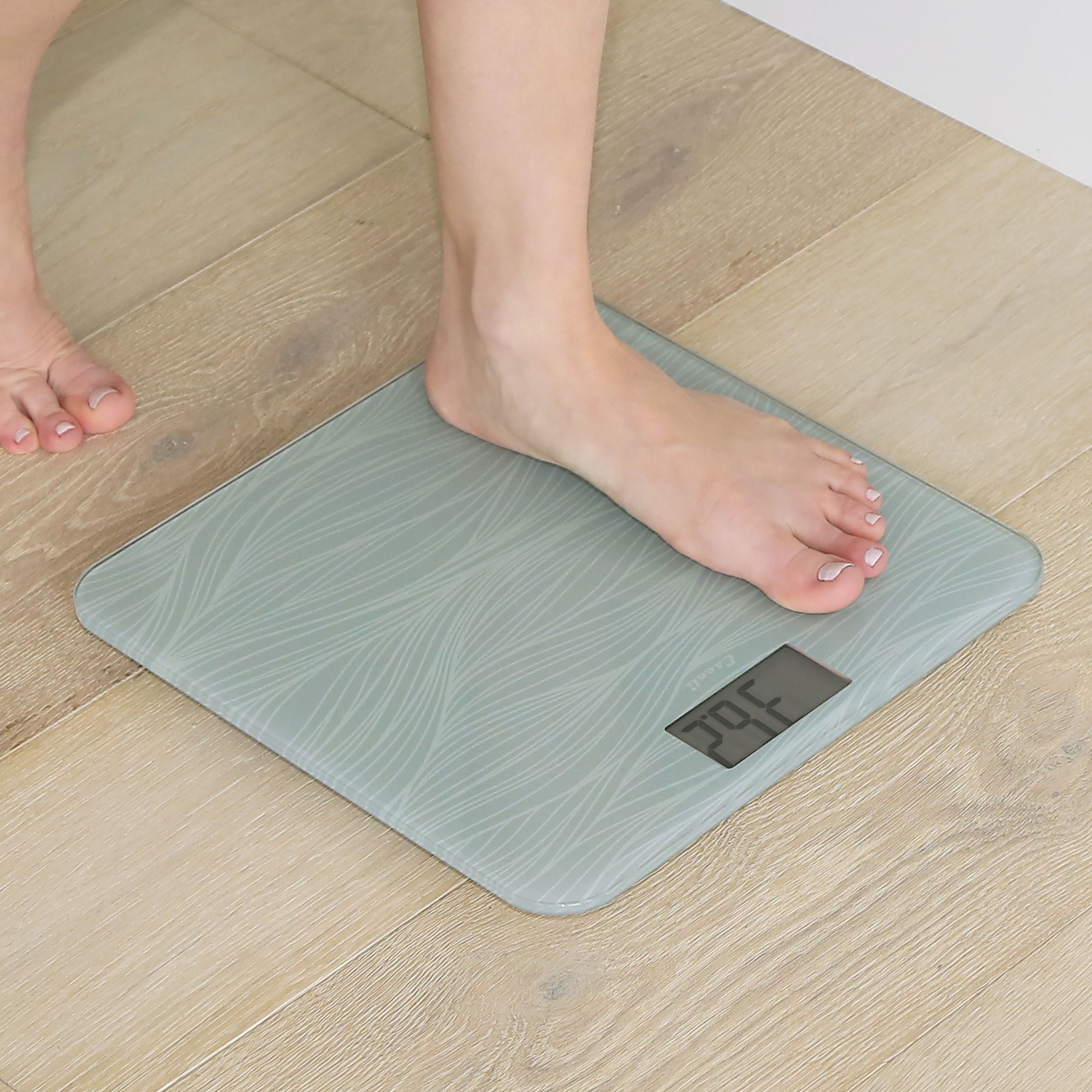 Glass Waves Digital Body Weight Scale - Accurate Bathroom Scale for Home Use, Fitness Tracking, and Health Monitoring
