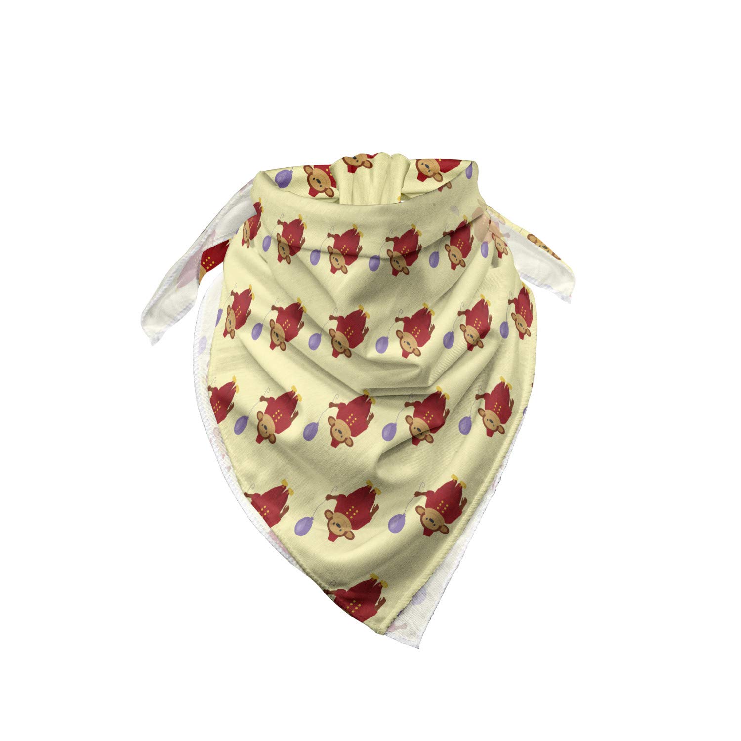 Ambesonne Circus Bandana - Funny Monkey in Show Clothes Unisex Head & Neck Scarf for Men Women - Perfect for Costume Parties, Festivals & Themed Events