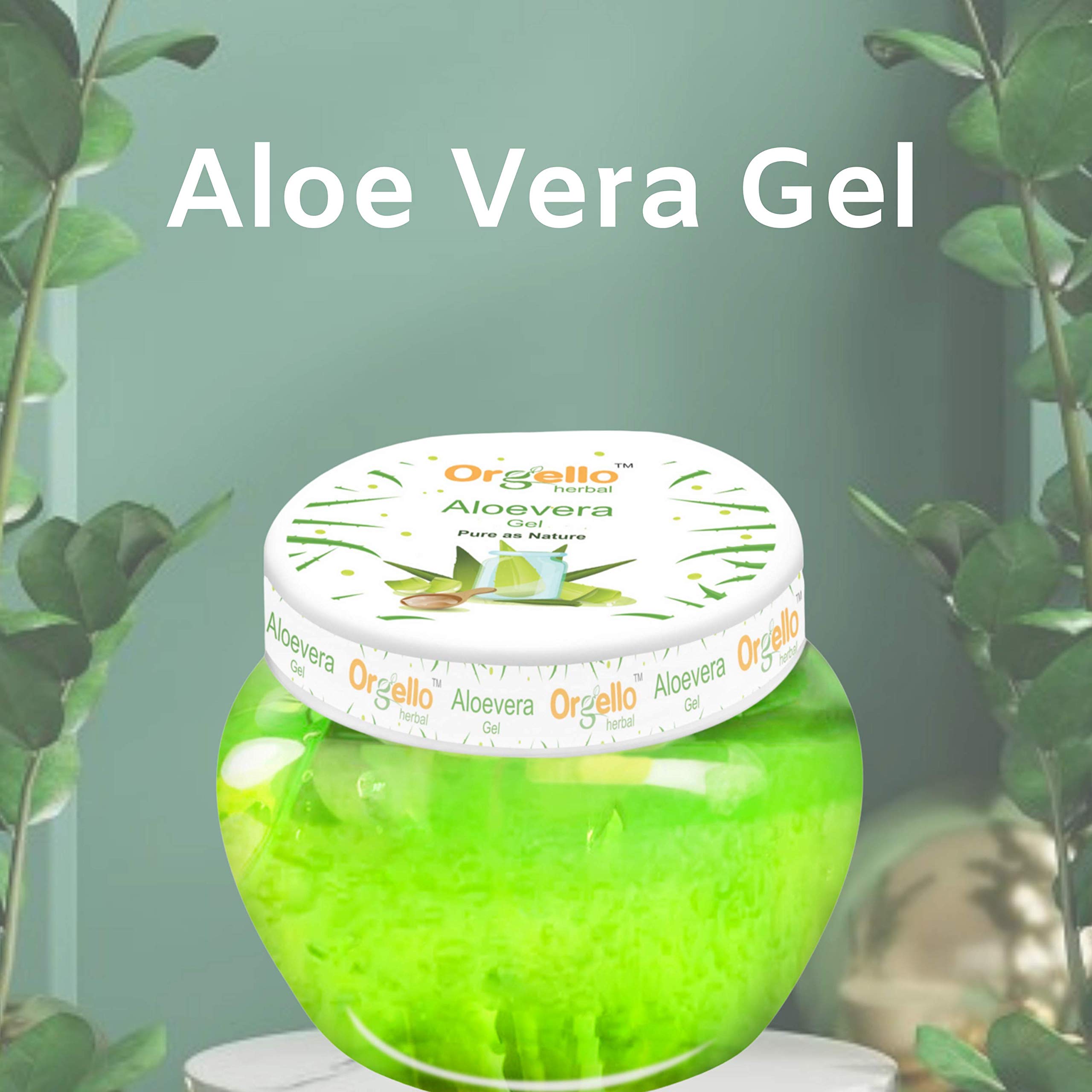 Organic Aloe Vera Gel for Face & Hair - 2 Pack (200g Total) | Hydrating Skin Care & Hair Treatment for Acne, Scars & Glowing Skin | Perfect for Daily Moisturizing, Sunburn Relief & Scalp Care