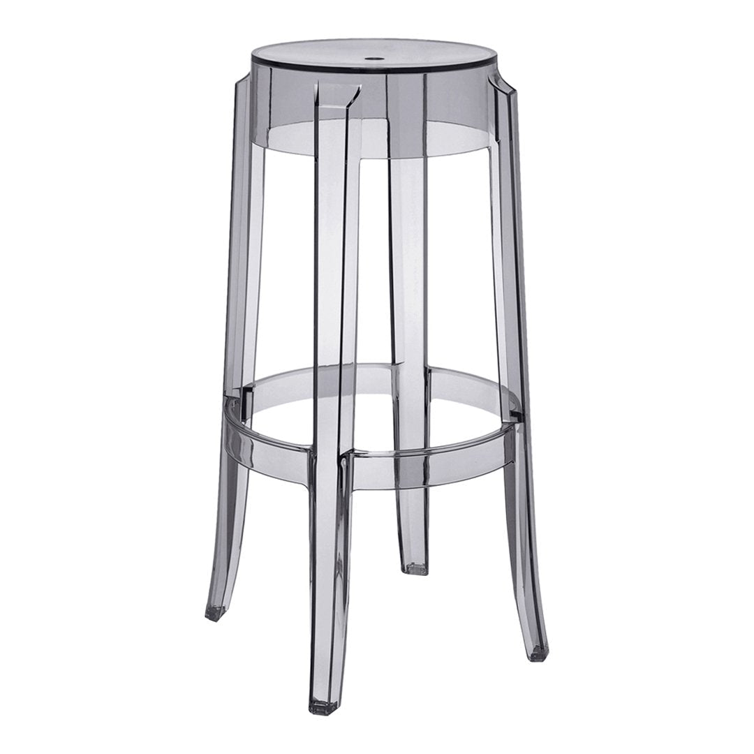 Charles Ghost Stool Set of 2 - Modern Acrylic Bar Stools for Kitchen Island & Home Decor - Perfect for Dining Room, Lounge & Contemporary Interior Design