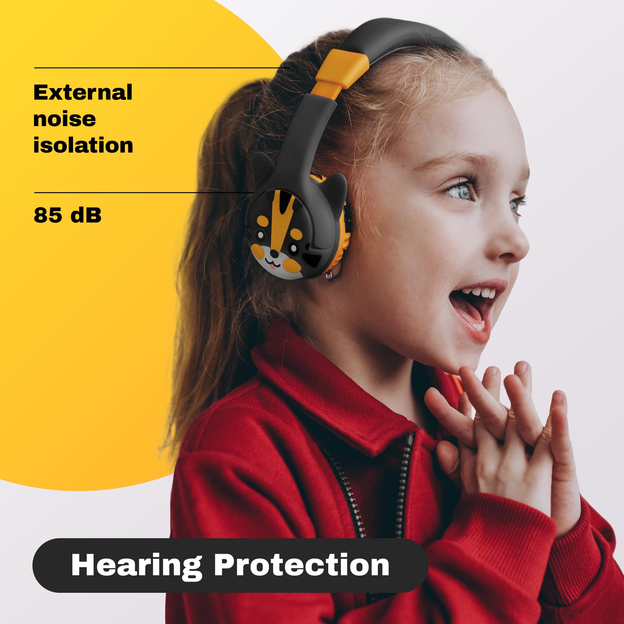 Kidrox Wired Toddler Headphones for 1-7 Years Old — 85dB Volume Limited Safe Baby Headphones for Airplane, Car Travel & Learning — Comfortable Kids Headset for iPad, Tablet, School, Home Use with Durable Cord