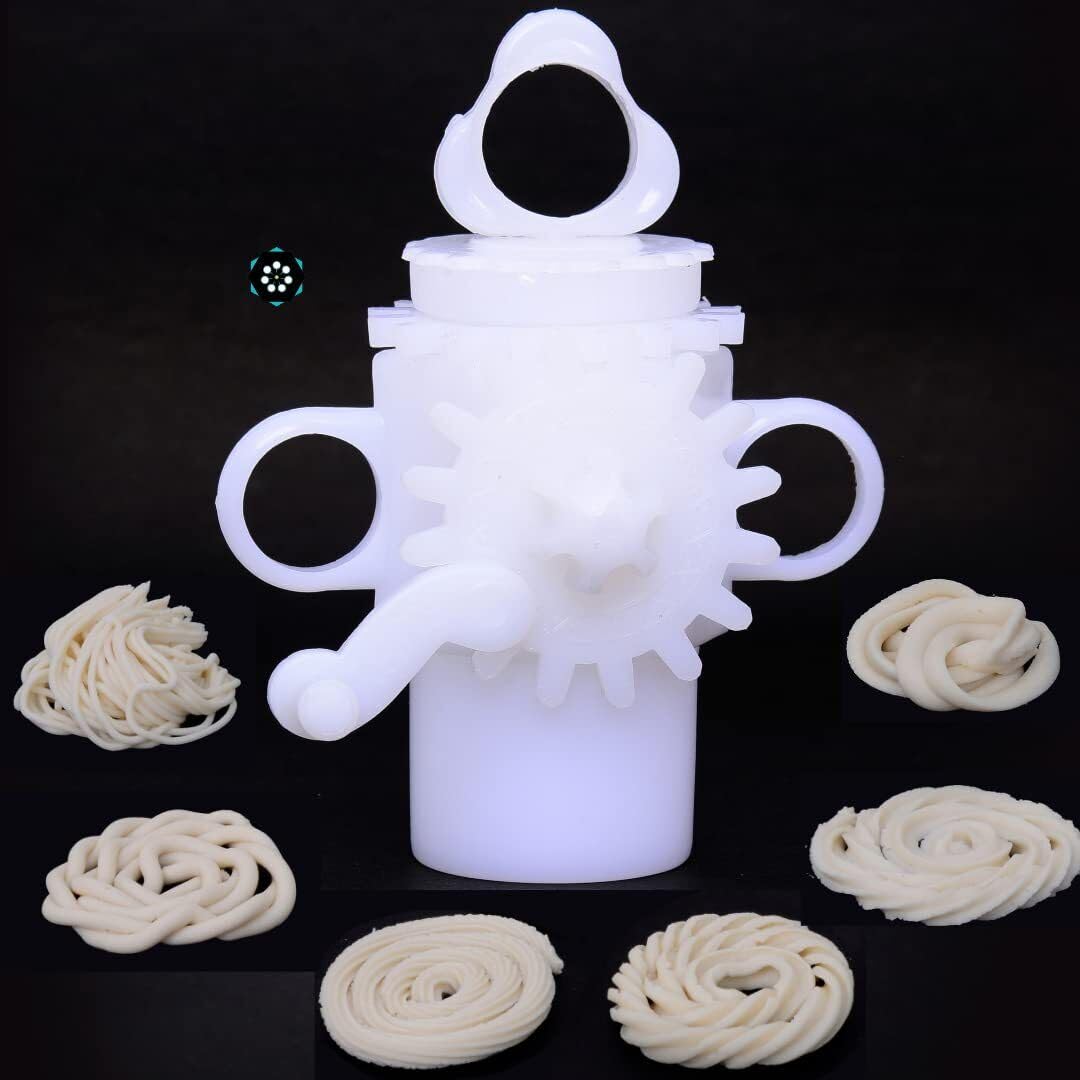 Premium HNL Murukku Maker Press - 15 Different Jali Designs for Homemade Murukku, Chakli & Namkeen Snacks | Perfect for Indian Festivals, Tea Time & Family Gatherings
