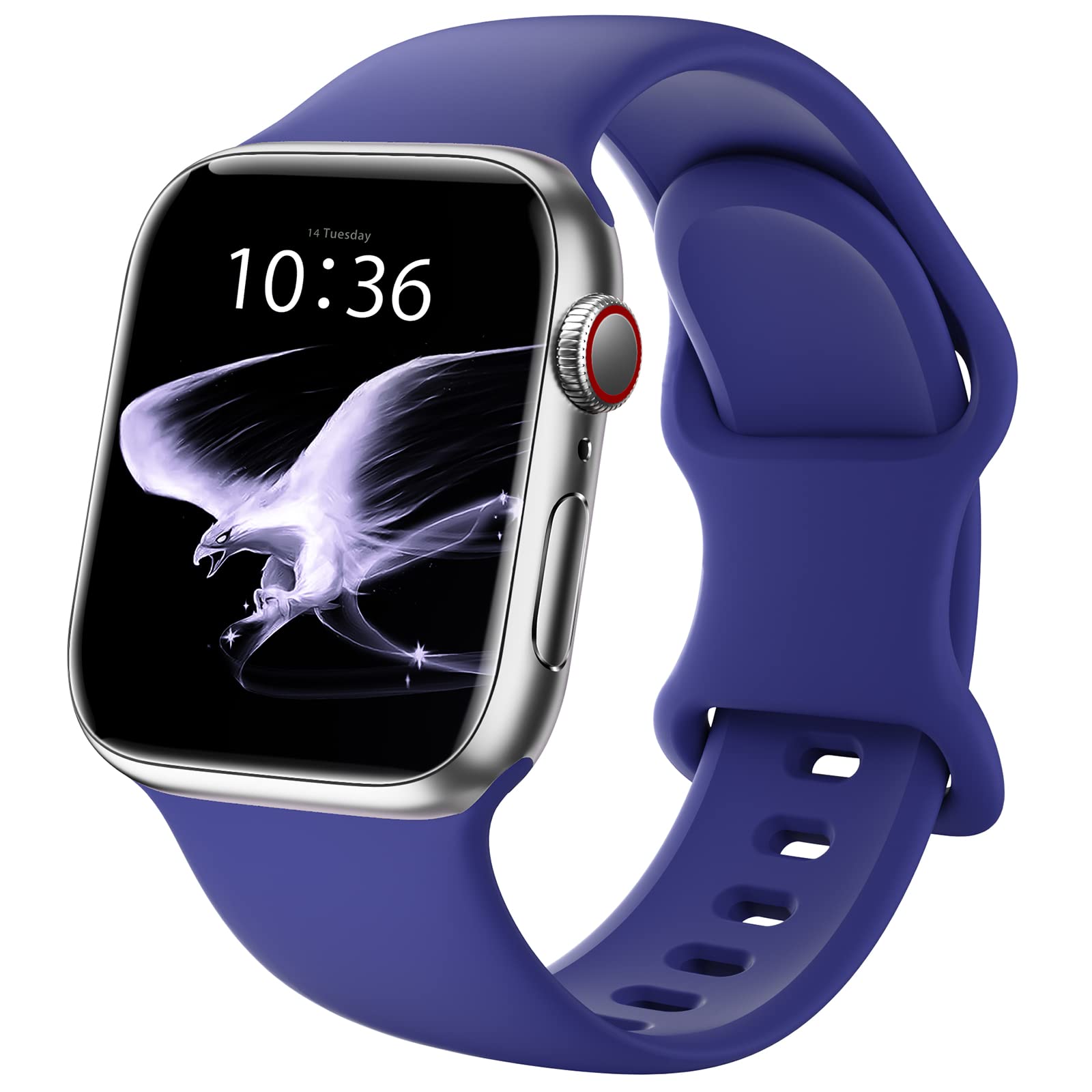 ZALAVER Soft Silicone Sport Replacement Band for Apple Watch Series 1-9, SE, Ultra - Compatible with 38mm 40mm 41mm 42mm 44mm 45mm 49mm - Breathable Comfortable Strap for Men & Women - Perfect for Workouts, Running, Swimming & Daily Wear