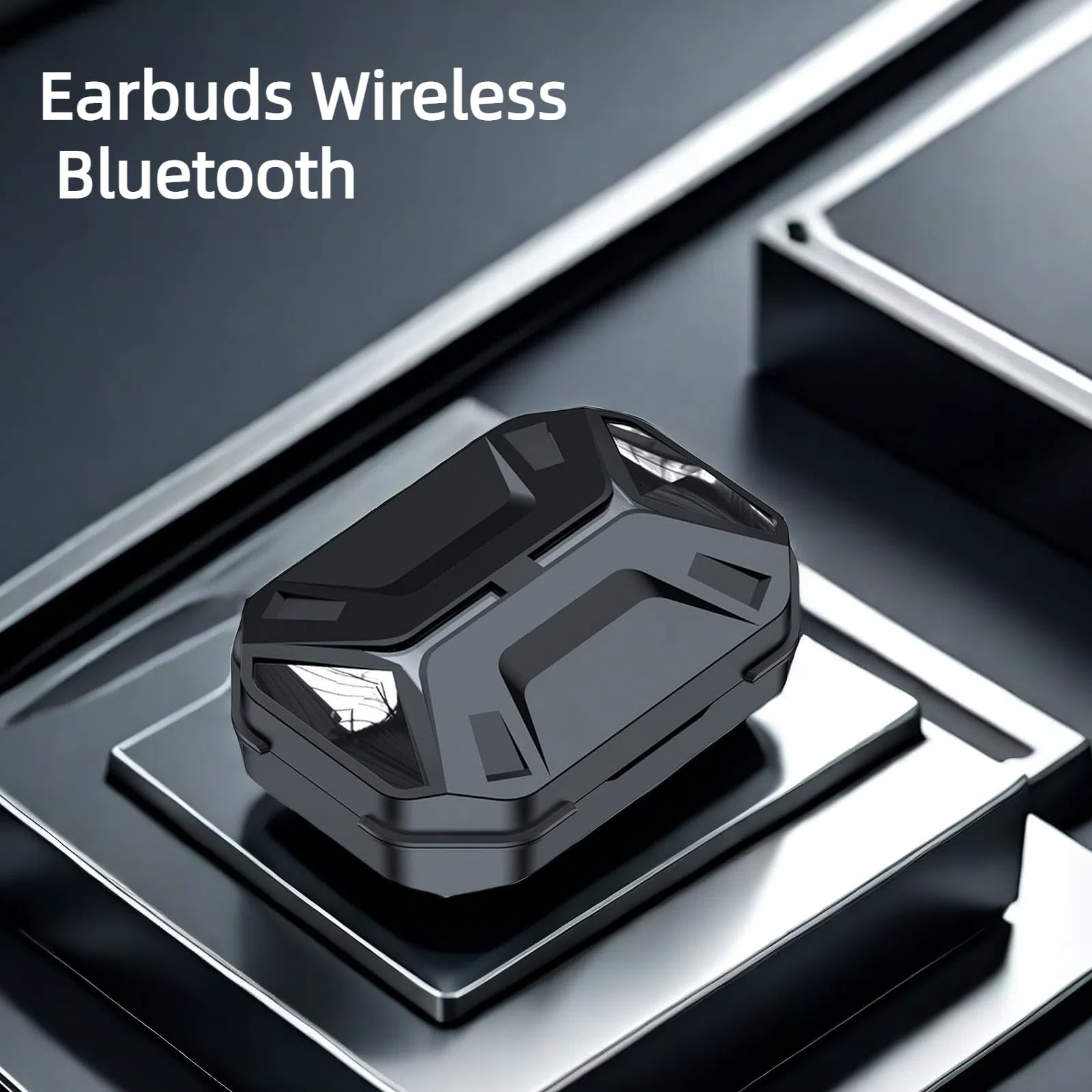 **Wireless Bluetooth Earbuds with 48H Playback, LED Display, Ear Hook & Smart Noise Cancellation – IPX7 Waterproof, Heavy Bass for Running, Gym, Workout & Outdoor Sports**