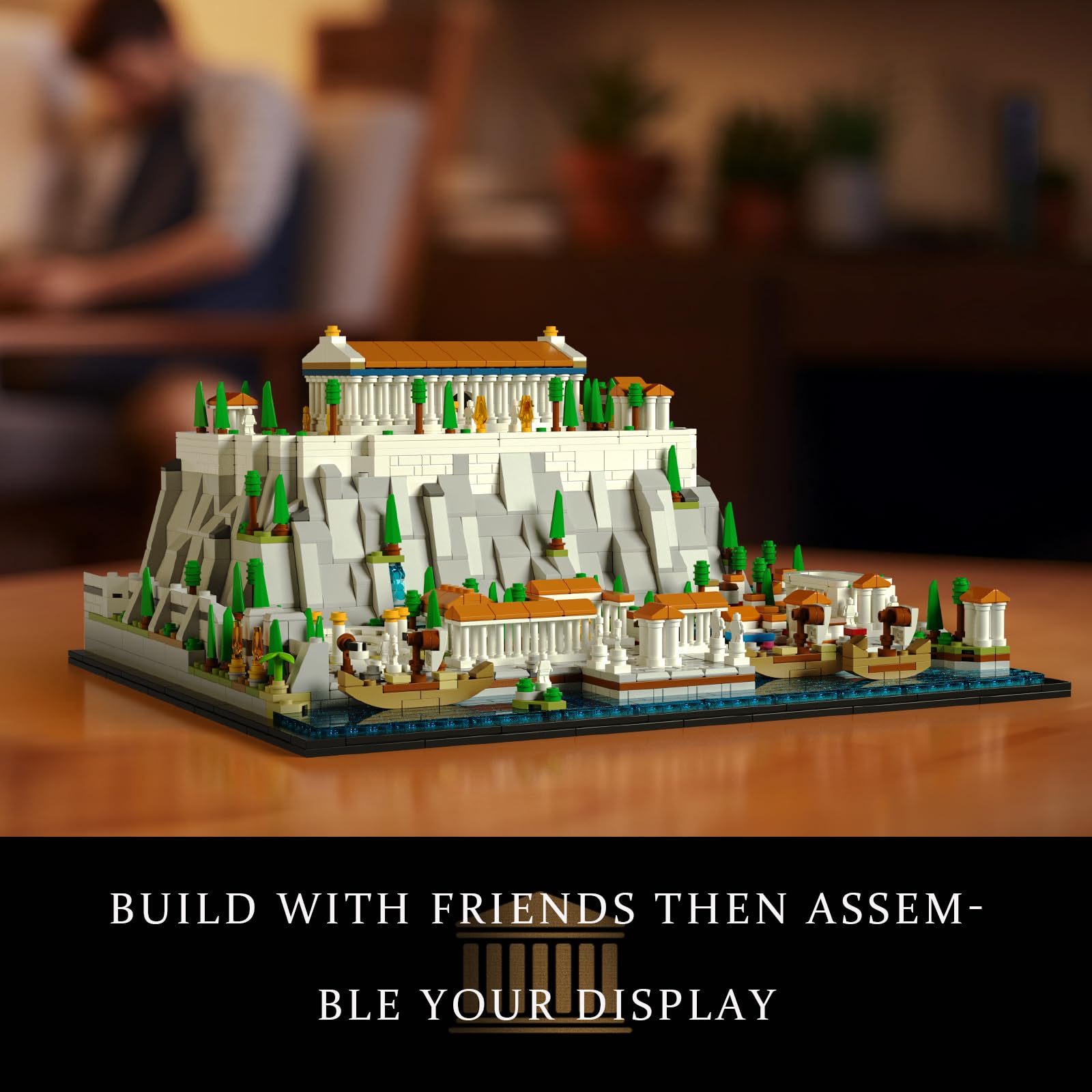 The Acropolis in Athens Architecture Landmark Building Set - 1947-Piece Collectible Model for Adults, Lego-Compatible | Perfect for Home Decor, Office Display & Greek History Enthusiasts