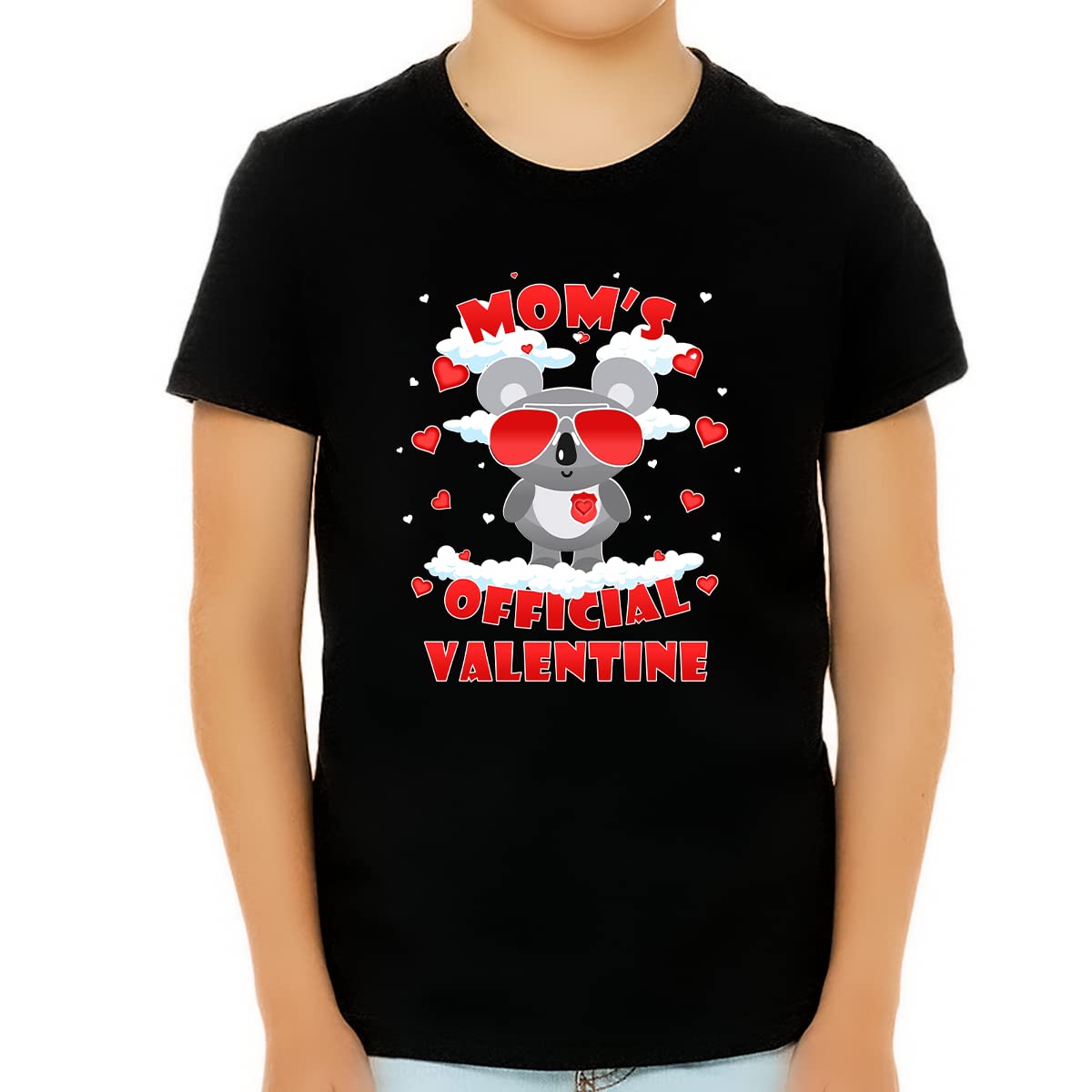 Funny Boys Valentine's Day Shirt - Mom's Official Valentine Tee | Cute Valentine's Gifts for Kids | School Party & Family Photo Outfit