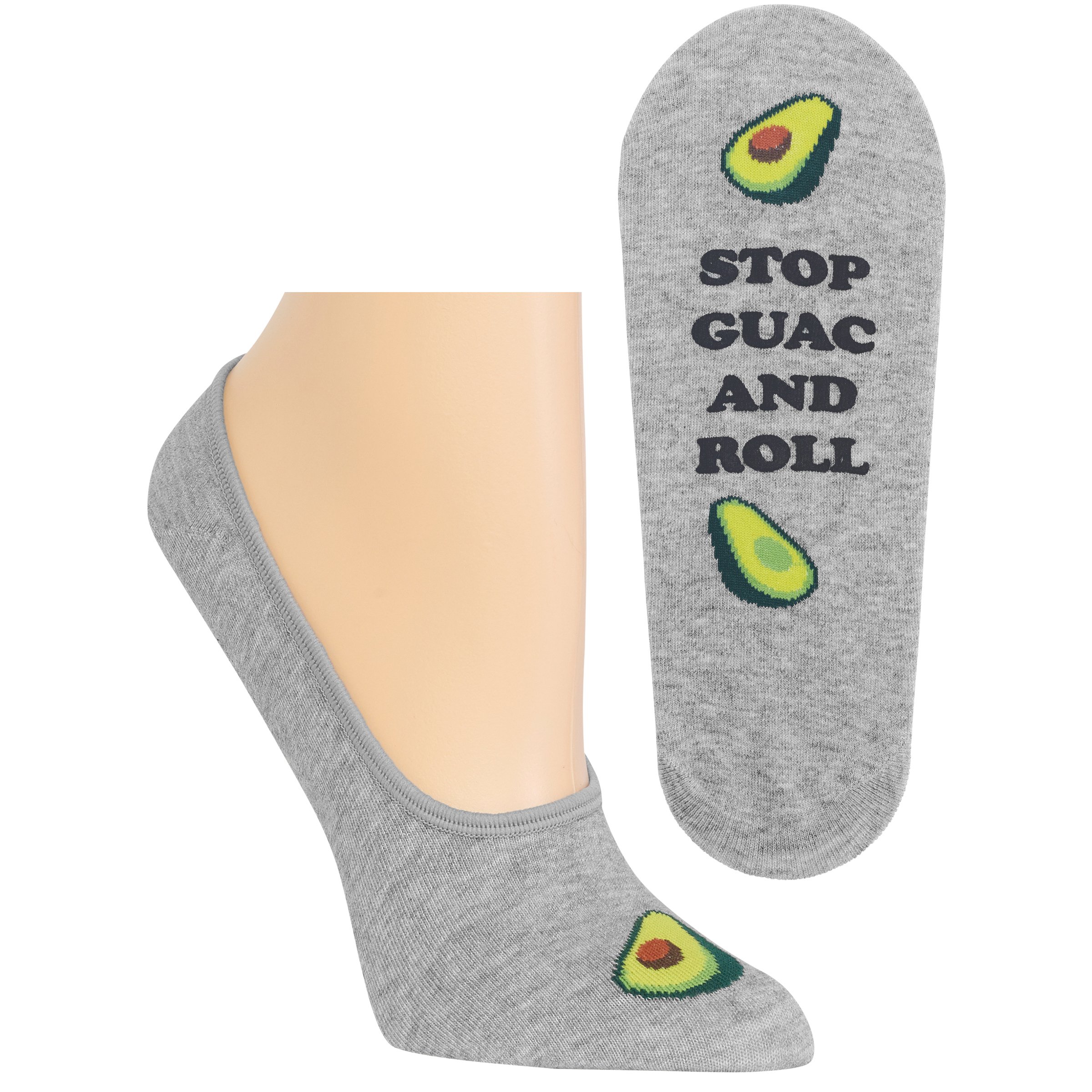 Hot Sox Women's Stop Guac and Roll Liner Socks - Comfortable No-Show Socks for Running, Yoga & Casual Wear