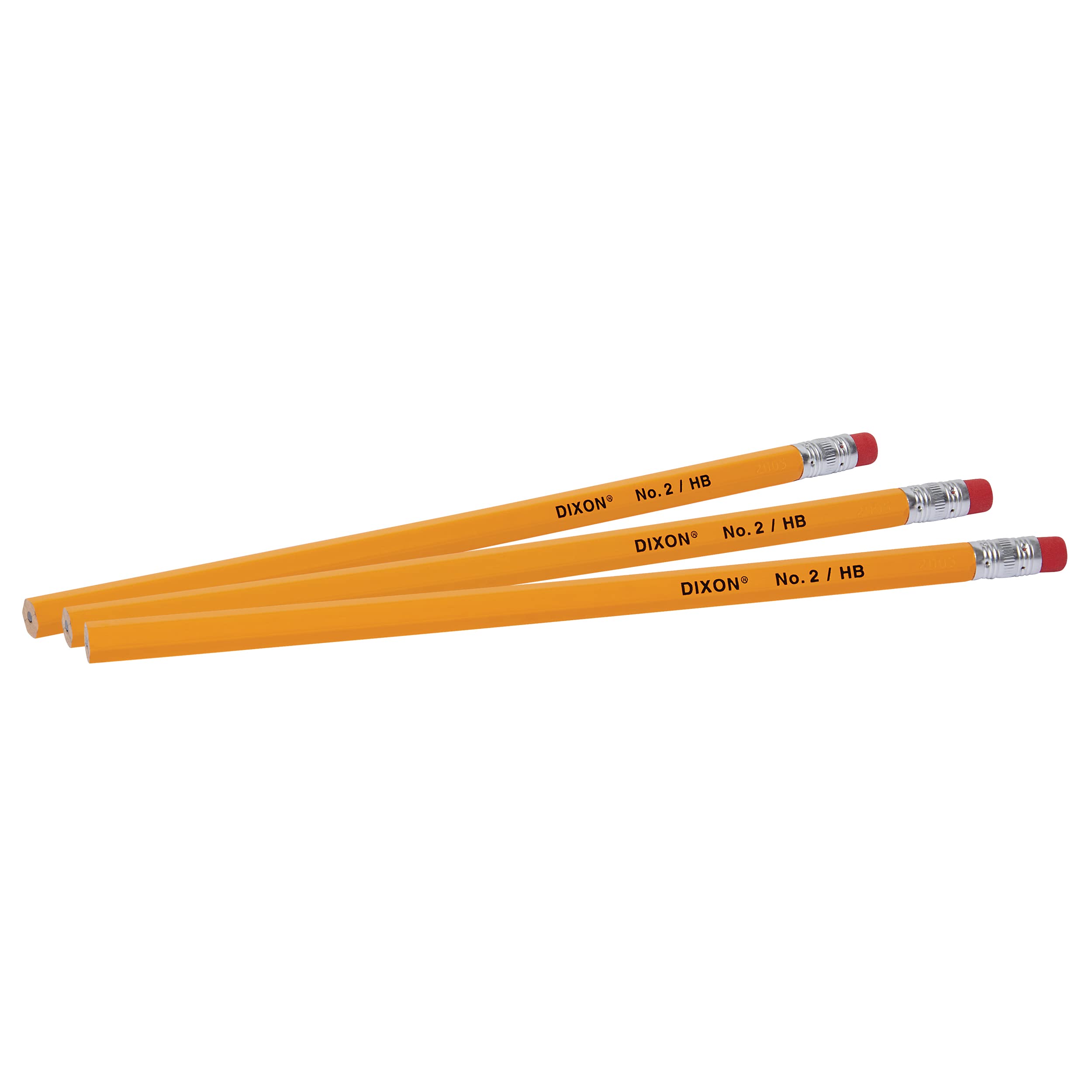 Dixon No. 2 Yellow Wood-Cased Pencils with Black Core - #2 HB Soft Lead - Pack of 8 (14408) - Perfect for School, Office & Art Sketching