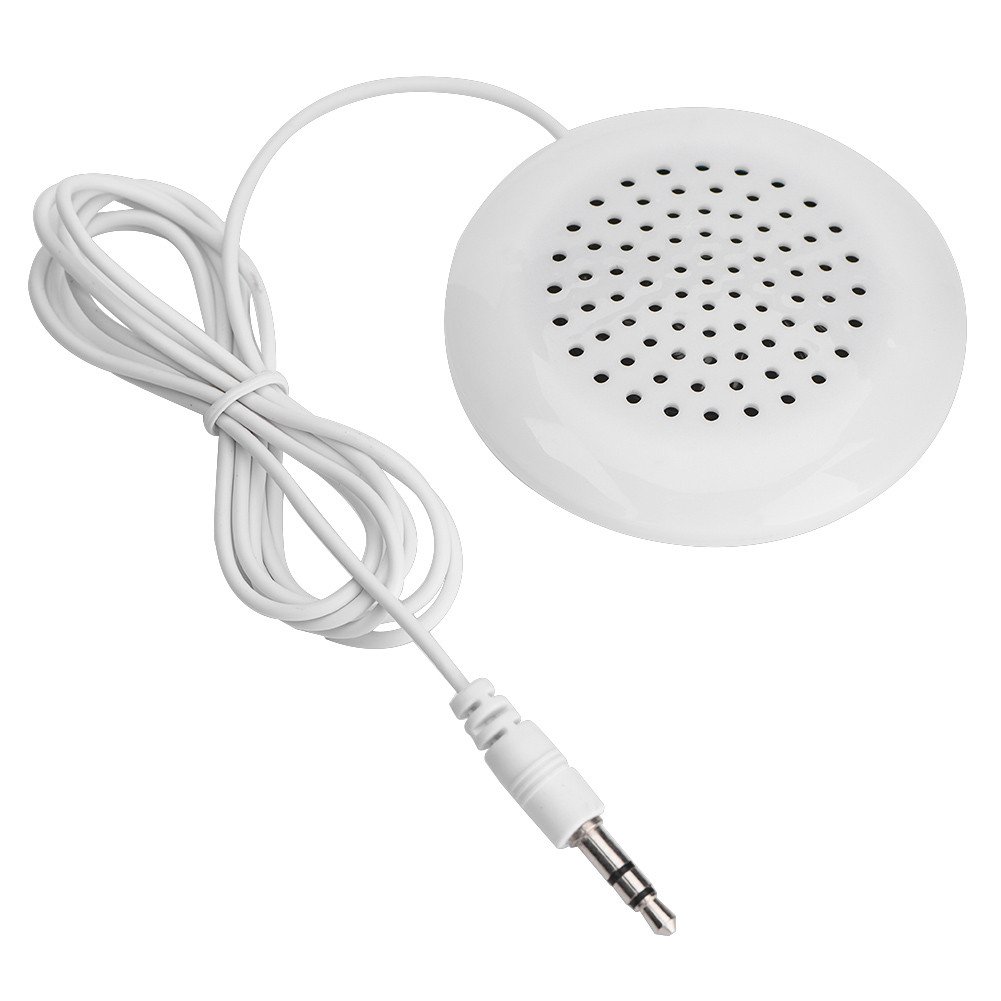 5 Pack White ABS Portable Pillow Speaker - Mini Stereo Speaker with 3.5mm Plug for MP3/MP4/Smartphones/CD Players - Travel, Bedroom & DIY Audio Projects - Perfect for Relaxation, Home Decor and Gift Giving