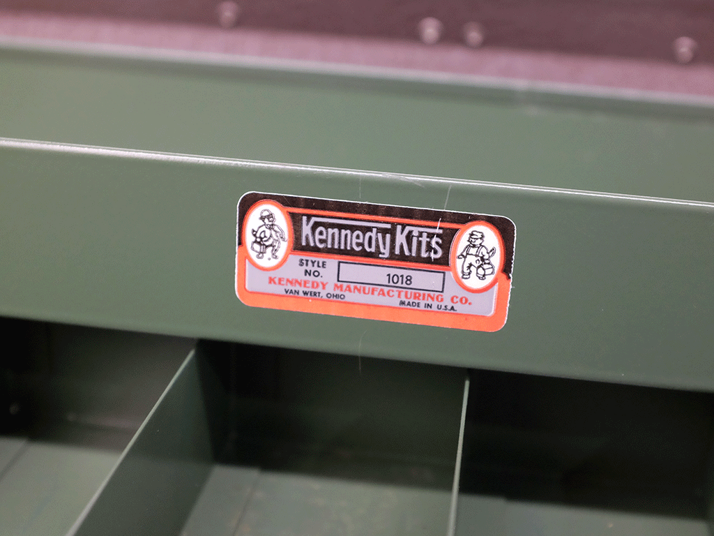 Kennedy Hip Roof Cantilever Toolbox #1018 - Heavy Duty Metal Tool Storage for Garage, Workshop & Job Site - Perfect for Mechanics, Contractors & DIY Projects