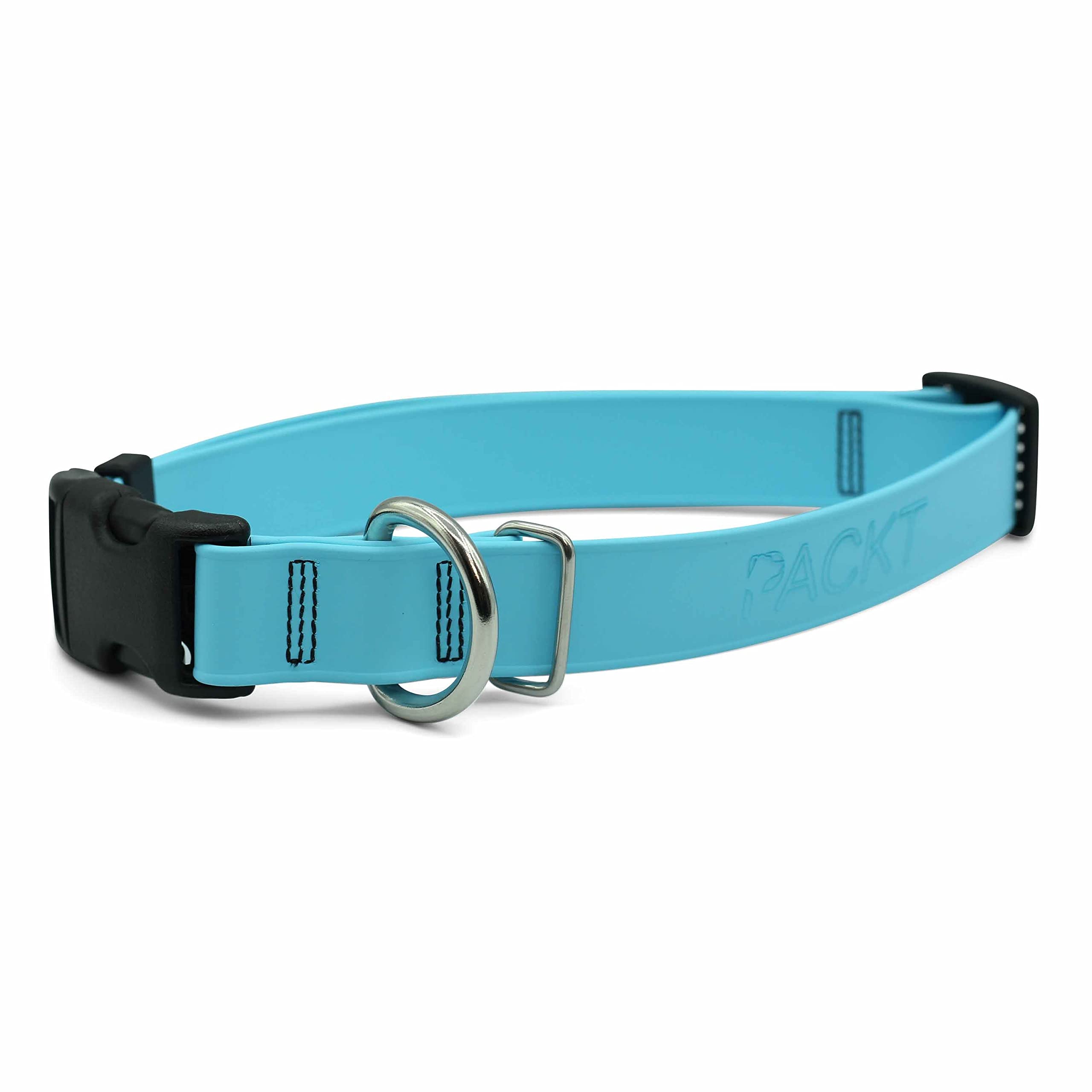 Endeavor Waterproof Dog Collar for Medium Dogs - No Stink, Durable Nylon, Made in USA | Adjustable M-L Size for Male & Female Pets | Perfect for Swimming, Bathing & Outdoor Adventures (Baby Blue)