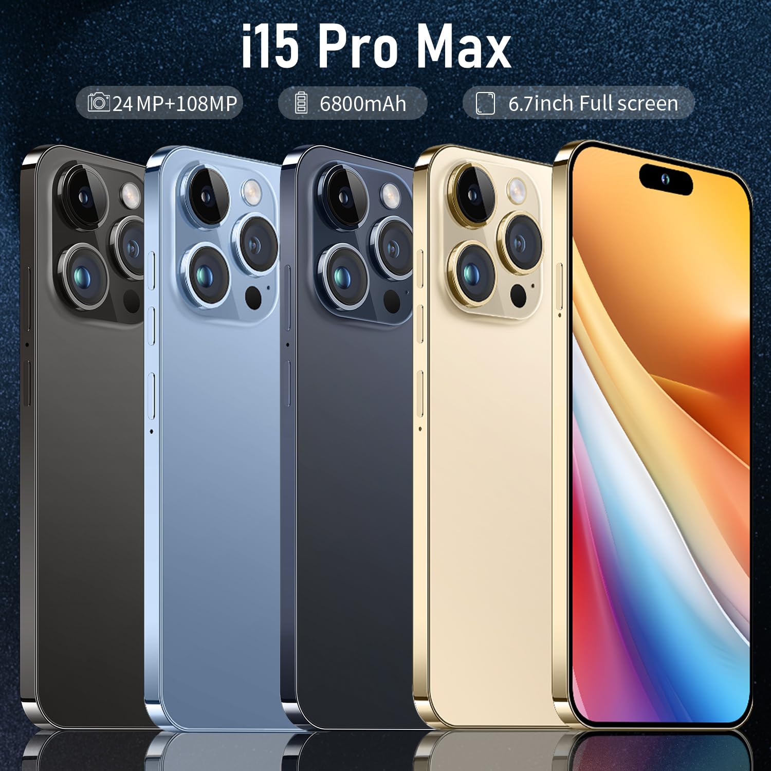 Unlocked I15 Pro MAX Smartphone 6.7