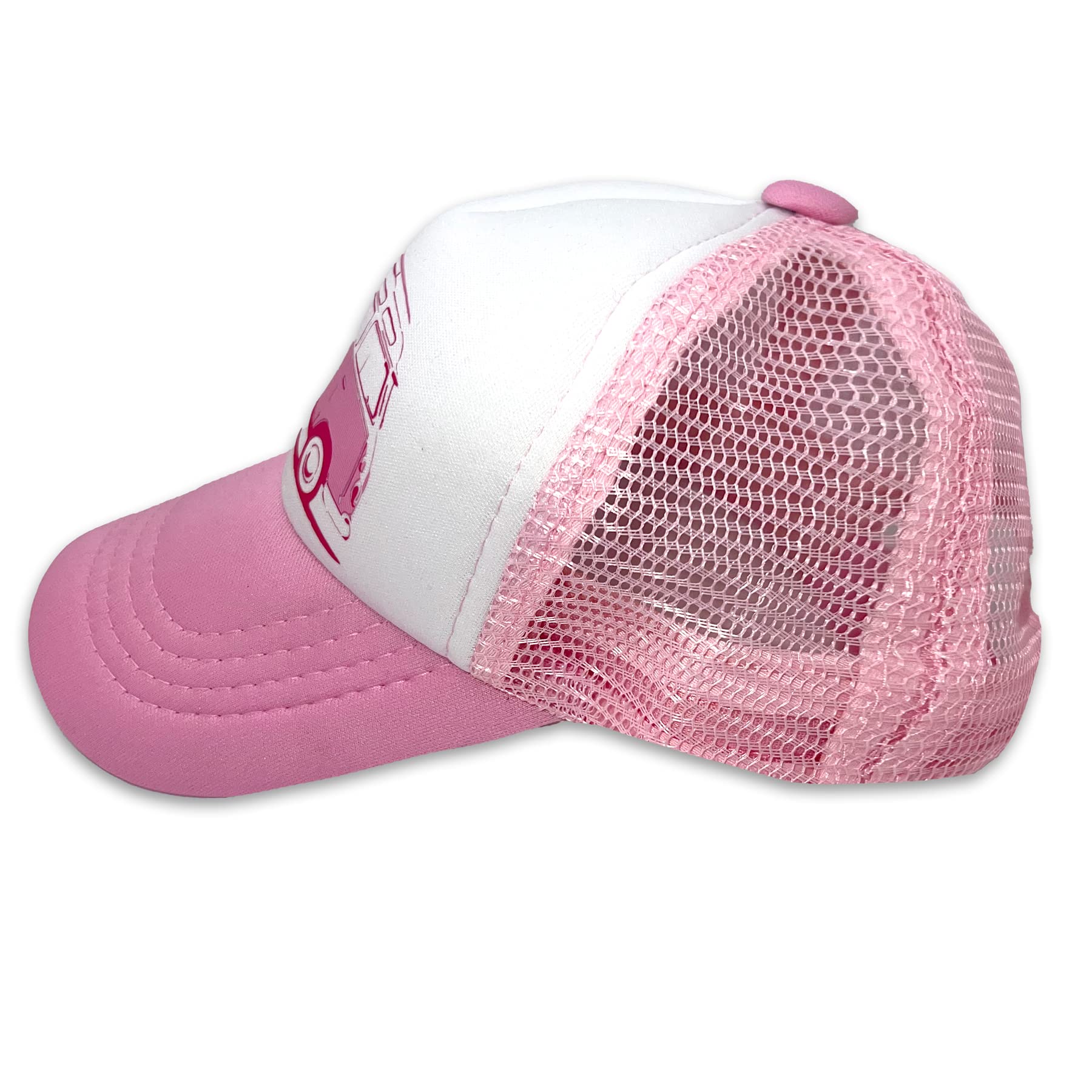 Sol Baby Surf Trucker Hat - Adjustable Pink Snapback for Beach & Summer