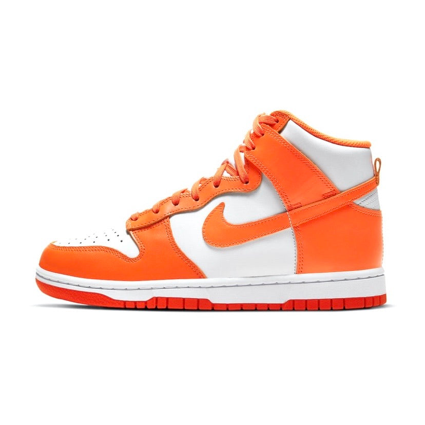 Nike Dunk Hi Retro Syracuse Sneakers - White & Orange Blaze Basketball Shoes for Men & Women | Perfect for Streetwear, Casual Outfits & Sneaker Collectors