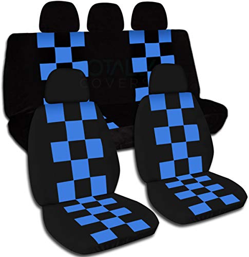 Black and Light Blue Checkers