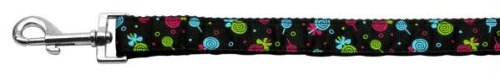Durable Nylon Dog Leash - 1 Inch Wide, 6 Feet Long, Black - Perfect for Walking, Training & Outdoor Adventures with Your Pet