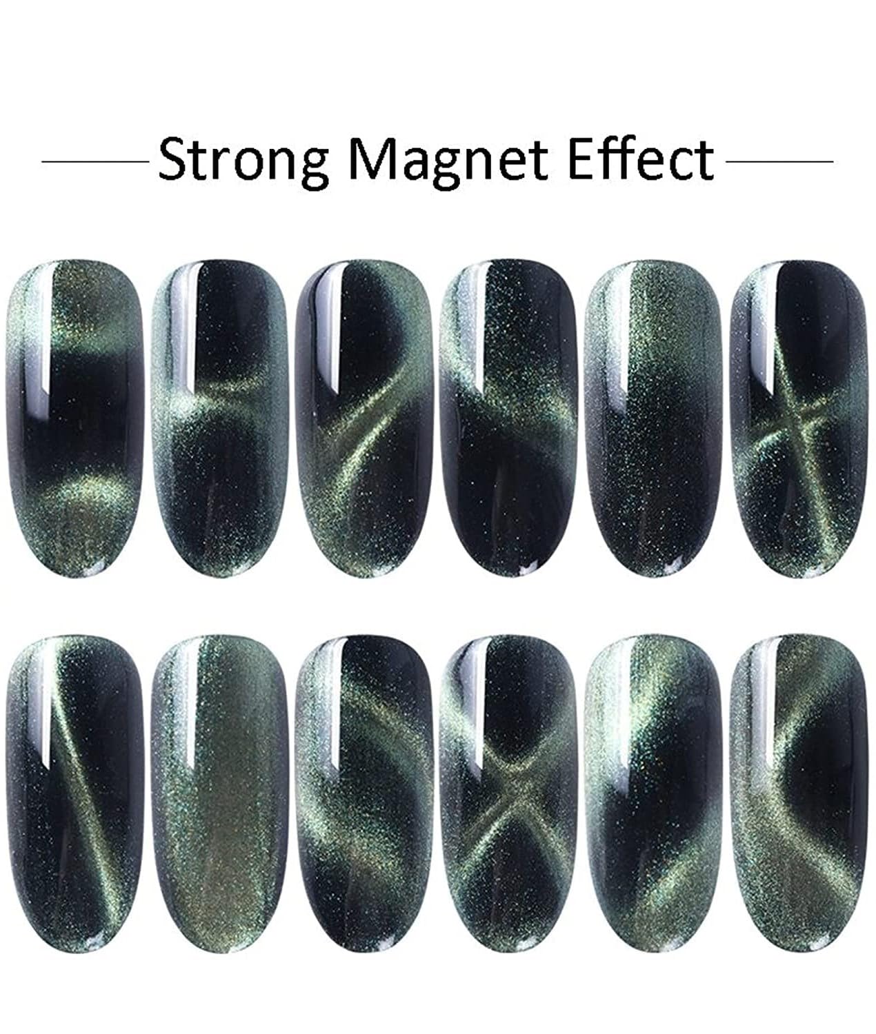 2 Pcs 3D Cat Eye Nail Art Magnetic Pen Set - Double Head Magnet Stick for UV Gel Polish, DIY Manicure Tools - Perfect for Salon & Home Nail Designs