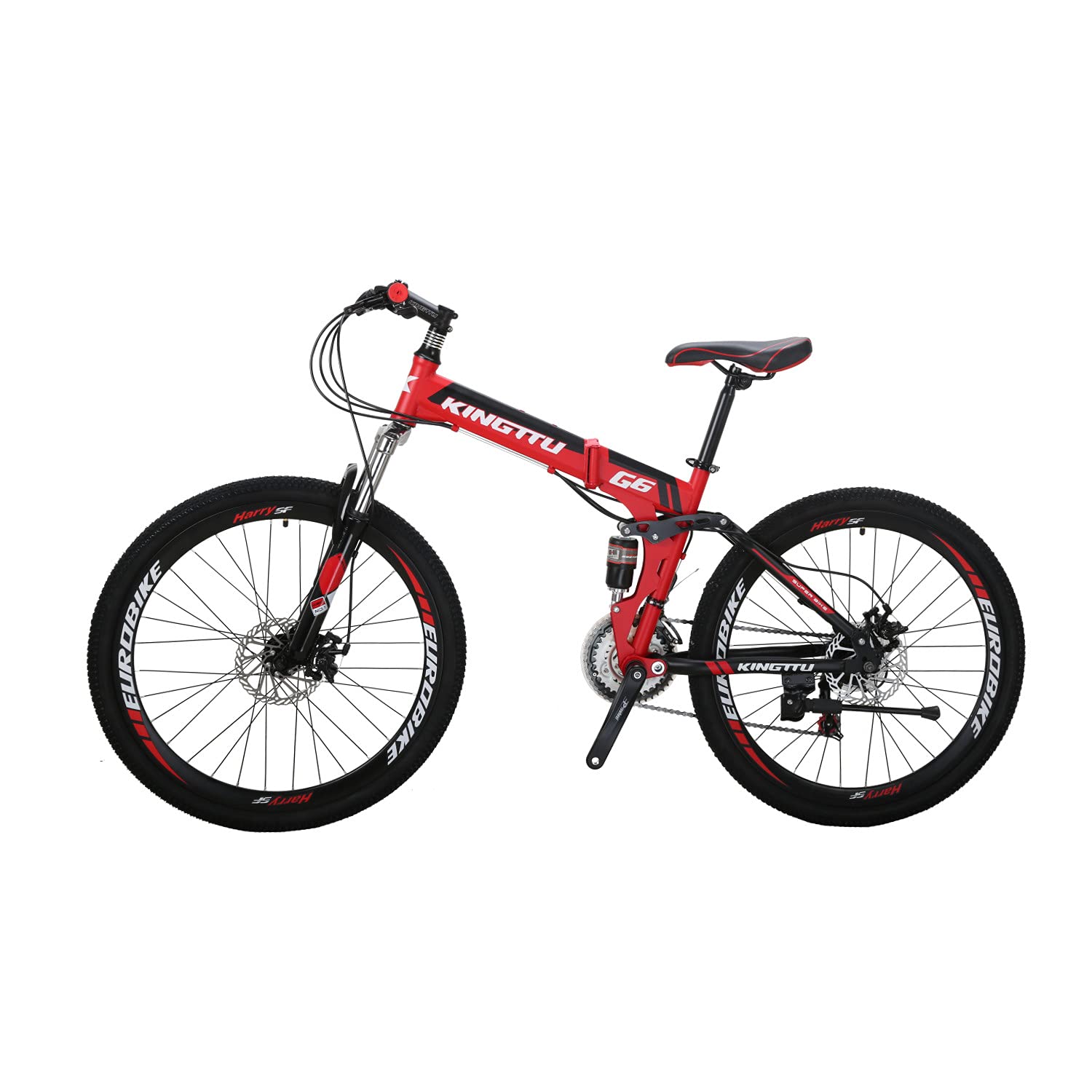 XLX-G6 26 Inch Folding Mountain Bike - 21 Speed, Double Disc Brake, Full Suspension MTB for Men & Women | Perfect for Commuting, Trail Riding & Outdoor Adventures