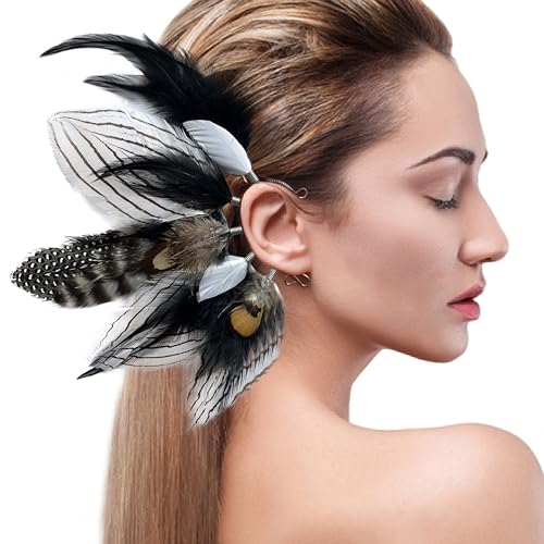 black and white feathers#right