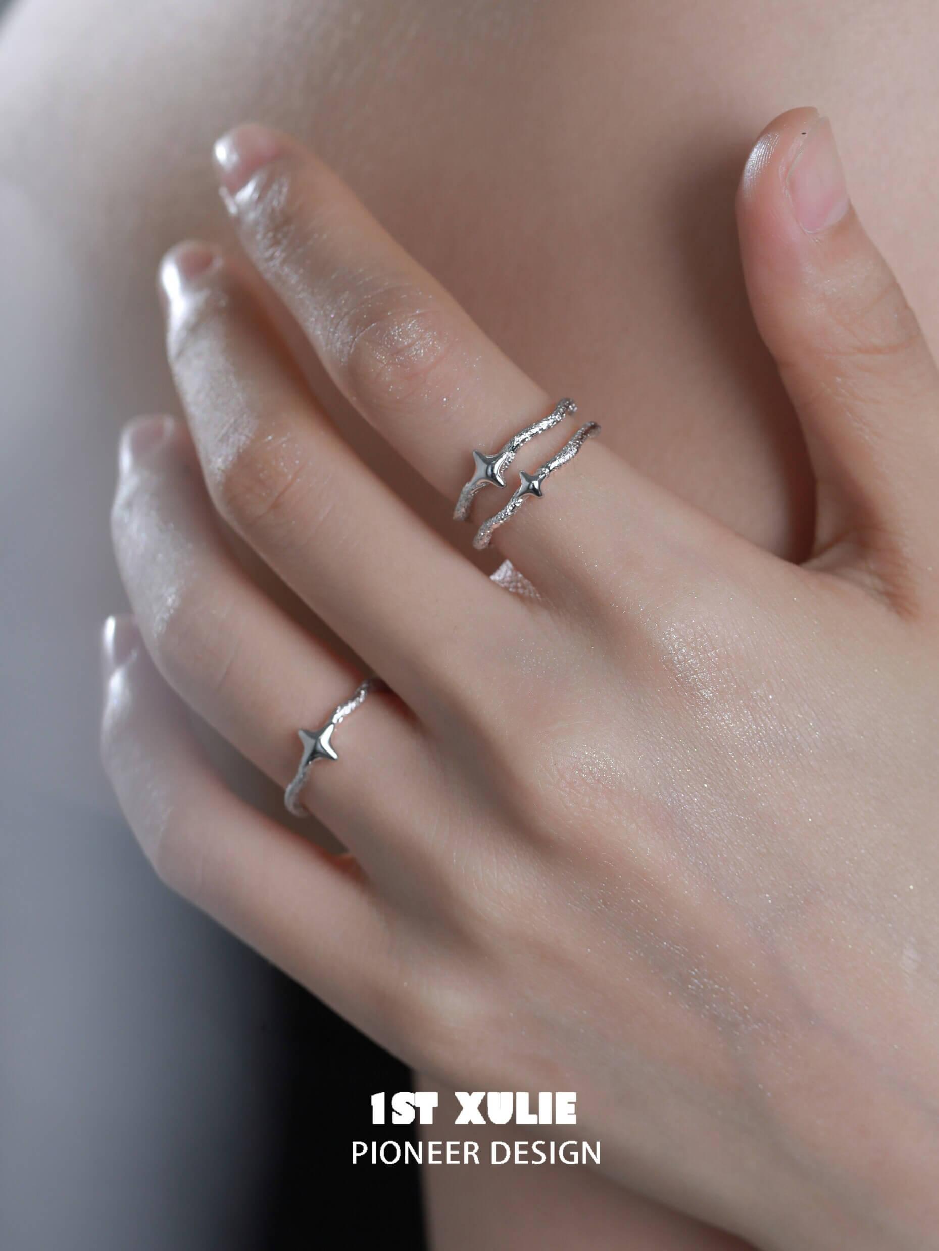Silver Angel S925 Sterling Silver AB Rings™ – Elegant Stackable Rings for Women, Perfect for Everyday Wear, Gifts & Special Occasions