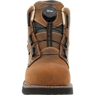 Rocky Grindstone XTR BOA Composite Toe Work Boots for Men - Waterproof Safety Shoes with Steel Shank & Slip Resistant Outsole - Ideal for Construction, Warehouse & Outdoor Work