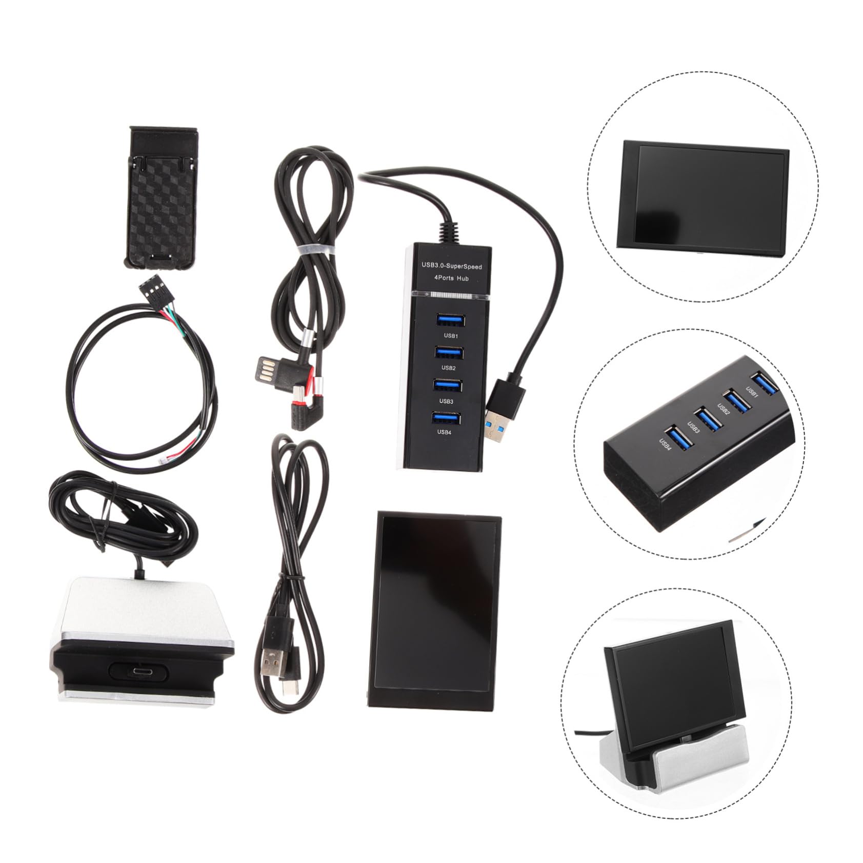 Uonlytech 2 Pack Mini LCD Secondary Computer Monitor - GPU/CPU Data Display Screen for PC Gaming & Workstation Setup | Perfect for System Monitoring, Overclocking & Multi-Tasking
