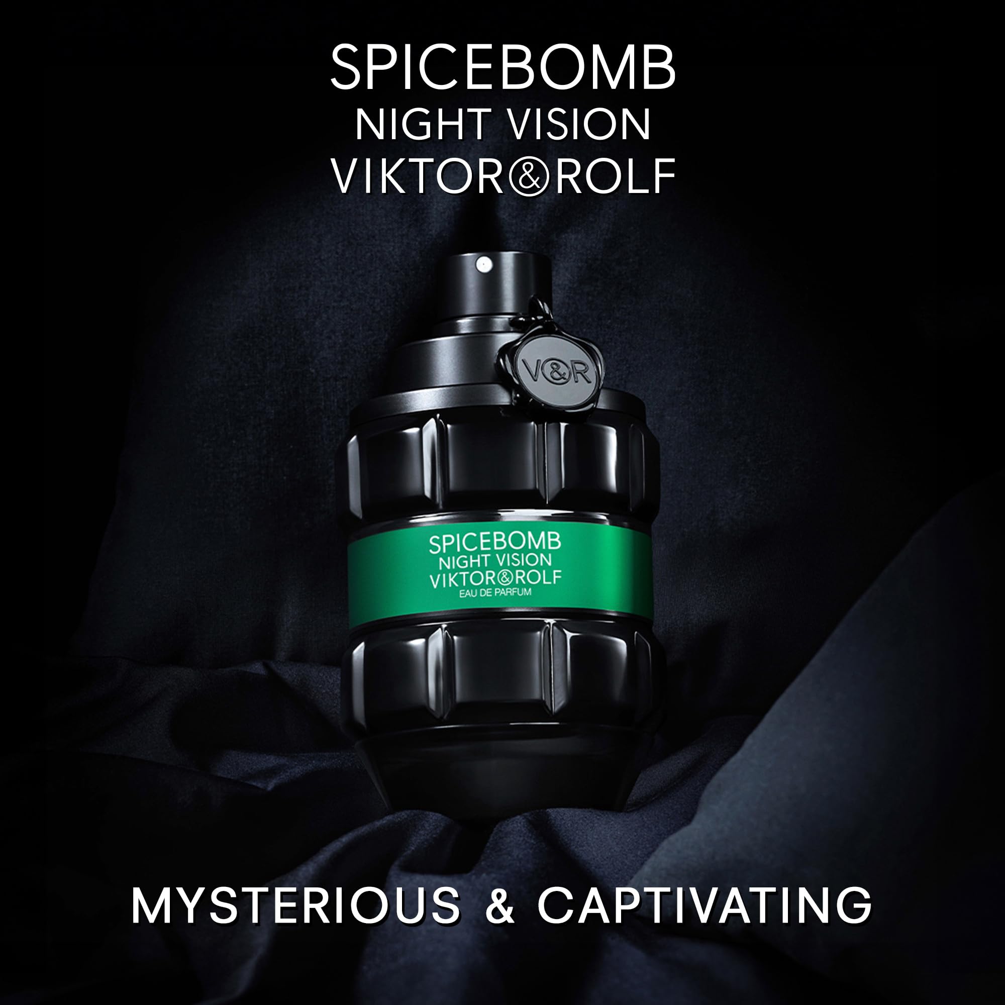 Viktor&Rolf Spicebomb Nightvision Eau de Parfum for Men - Woody Spicy Cologne with Incense & Clove Notes - Perfect for Night Out & Special Occasions