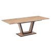 Forna/Brodi 7-Piece Dining Set - Natural Wood Table with Charcoal Chairs for Kitchen, Dining Room & Outdoor Patio