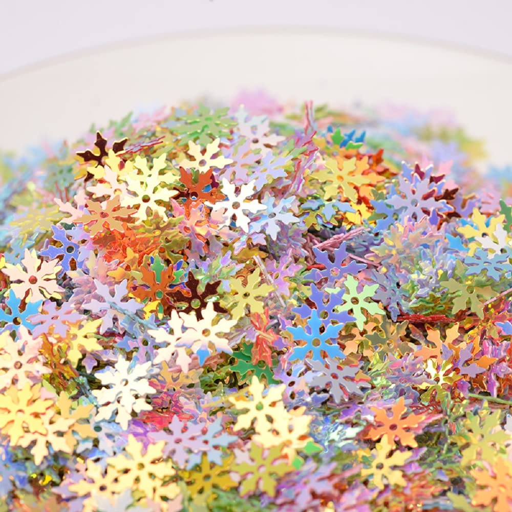 2000 Pieces Snowflake Confetti - Glitter PVC Christmas Party Decorations for Winter Wonderland, Xmas Table Scatter, DIY Crafts, and Holiday Celebrations | Perfect for Christmas Parties, Wedding Decor, Baby Showers, and Home Decor