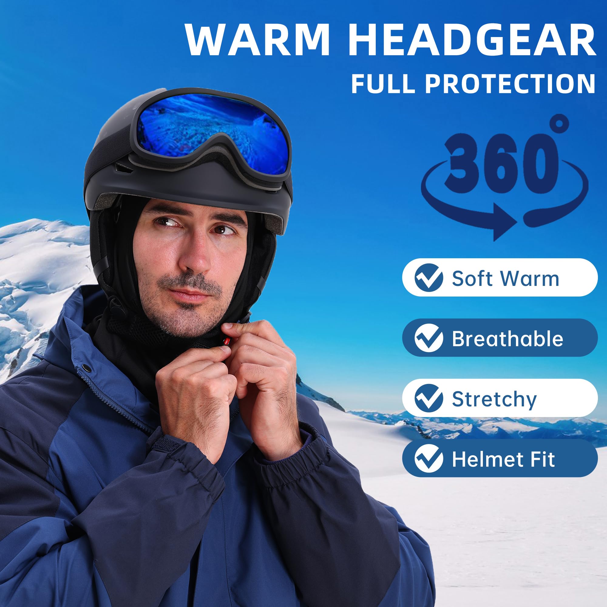 Men's Winter Balaclava Ski Mask - Thermal Face Cover for Cold Weather - Motorcycle, Snowboard, Cycling & Outdoor Activities