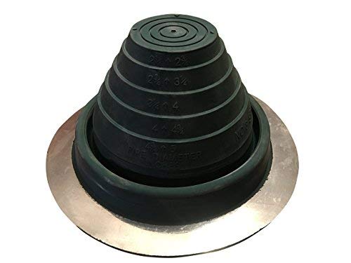 EAGLE 1 EPDM Flexible Roofing Pipe Flashing Boots - Adjustable Roof Pipe Jack Boot with Round Base for Leak Protection (Standard Green, Size #3) - Perfect for Roof Vents, Plumbing Stacks & HVAC Installations