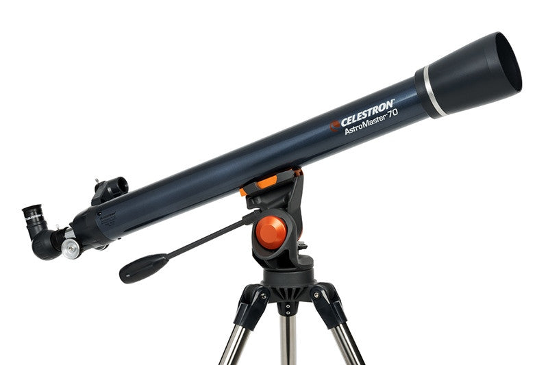 Celestron AstroMaster 70AZ Refractor Telescope for Adults & Kids - 70mm Aperture Astronomy Telescope with Adjustable Tripod, Perfect for Stargazing, Moon Viewing & Backyard Astronomy