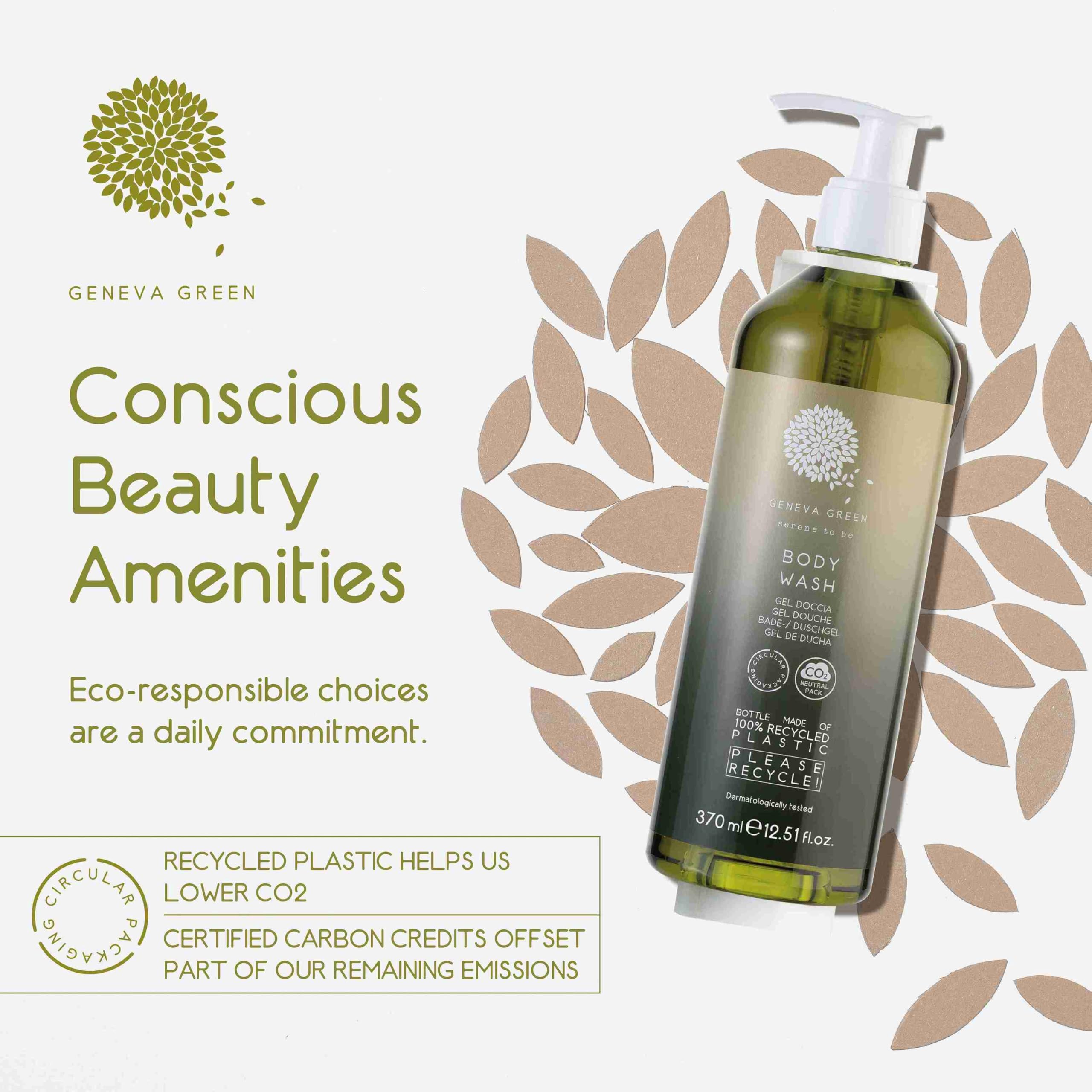 6-Pack Body & Hair Care Kit - Organic Body Wash, Moisturizing Shampoo & Conditioner (16.23 fl.oz Each) - Eco-Friendly Sustainable Packaging, Made in Italy - Includes 3 Free Wall Mount Brackets - Perfect for Home, Gym & Travel Use