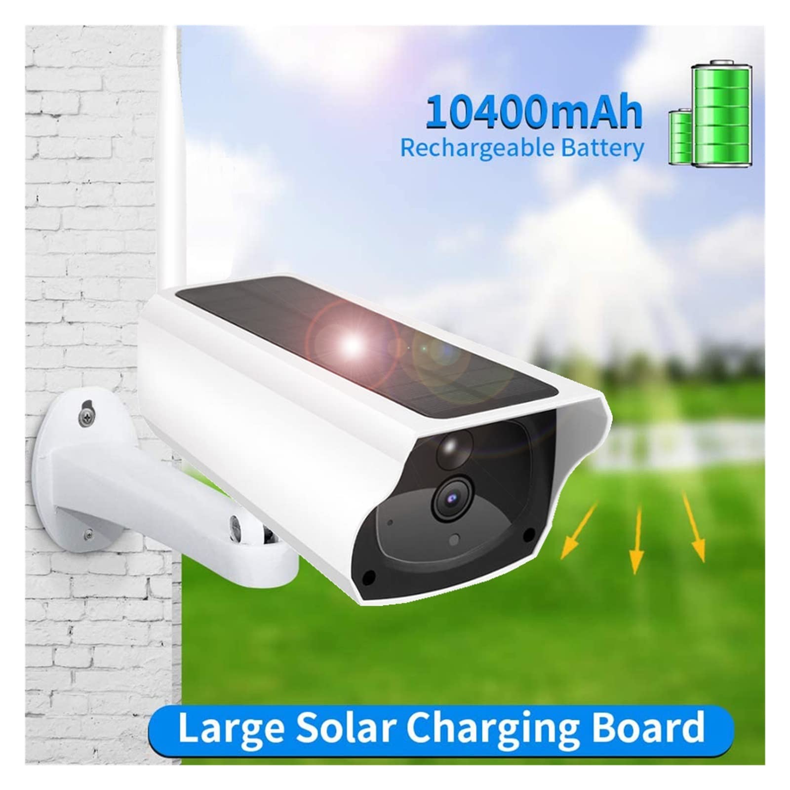 SilteD 5MP Solar Security Camera Outdoor - WiFi Wireless Smart Home Surveillance, IP66 Waterproof, 2MP Solar Powered Battery Camera (No Battery Included) - Perfect for Backyard, Garage & Property Monitoring
