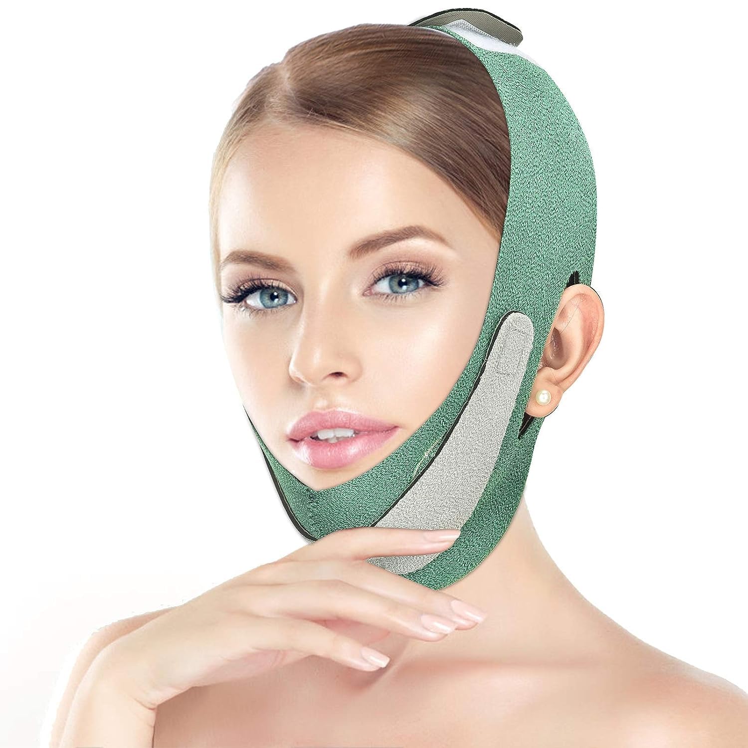 LOCANS V-Shape Face Slimming Mask - Anti Double Chin & Wrinkle Reduction Belt for Women | Ultra-Thin Lifting Strap for Skin Tightening & Facial Contouring | Perfect for Home Spa, Night Care & Travel Skincare (1 Pack)