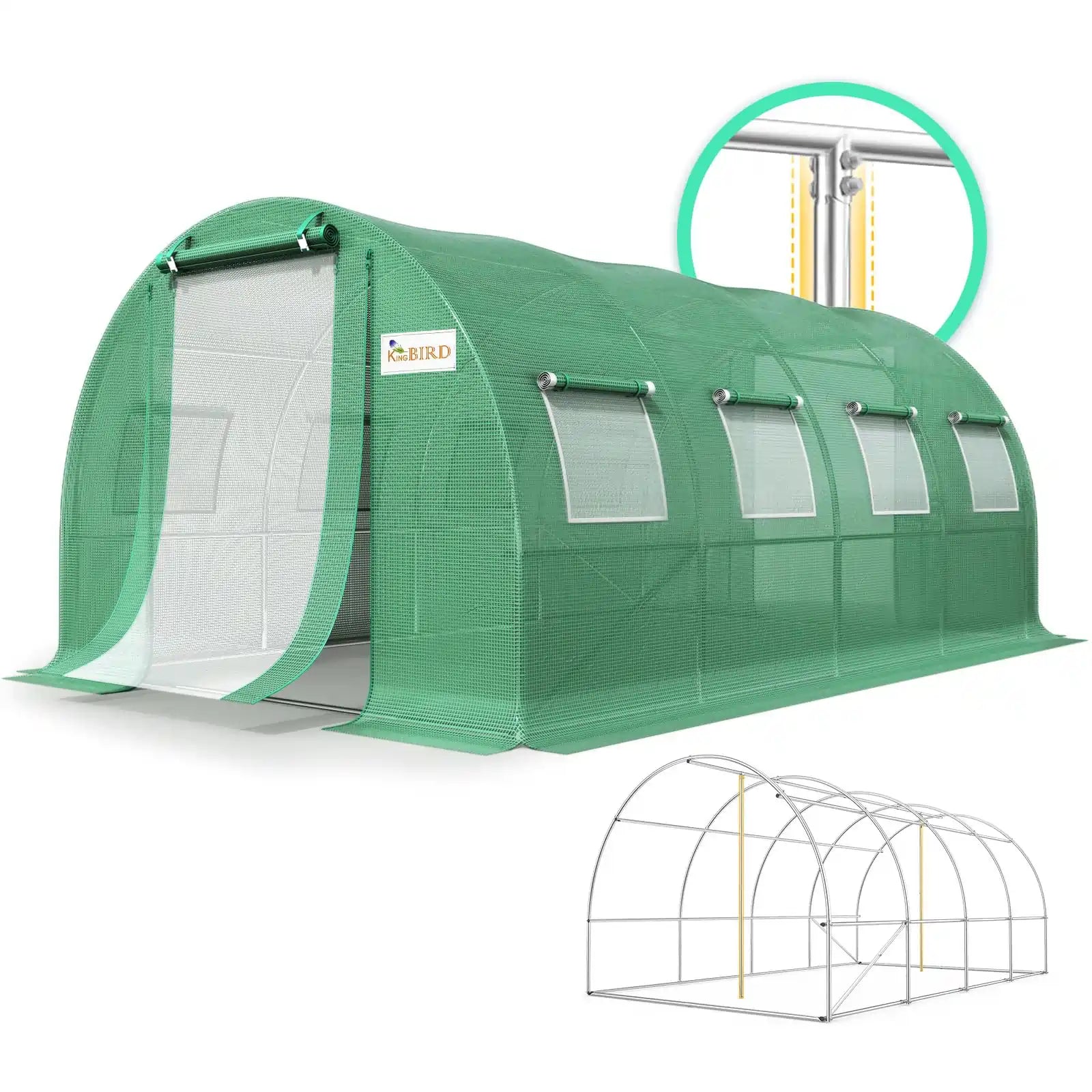 Premium Heavy Duty Large Walk-in Greenhouse for Plants & Vegetables - Durable Outdoor Gardening Shelter for Year-Round Growing